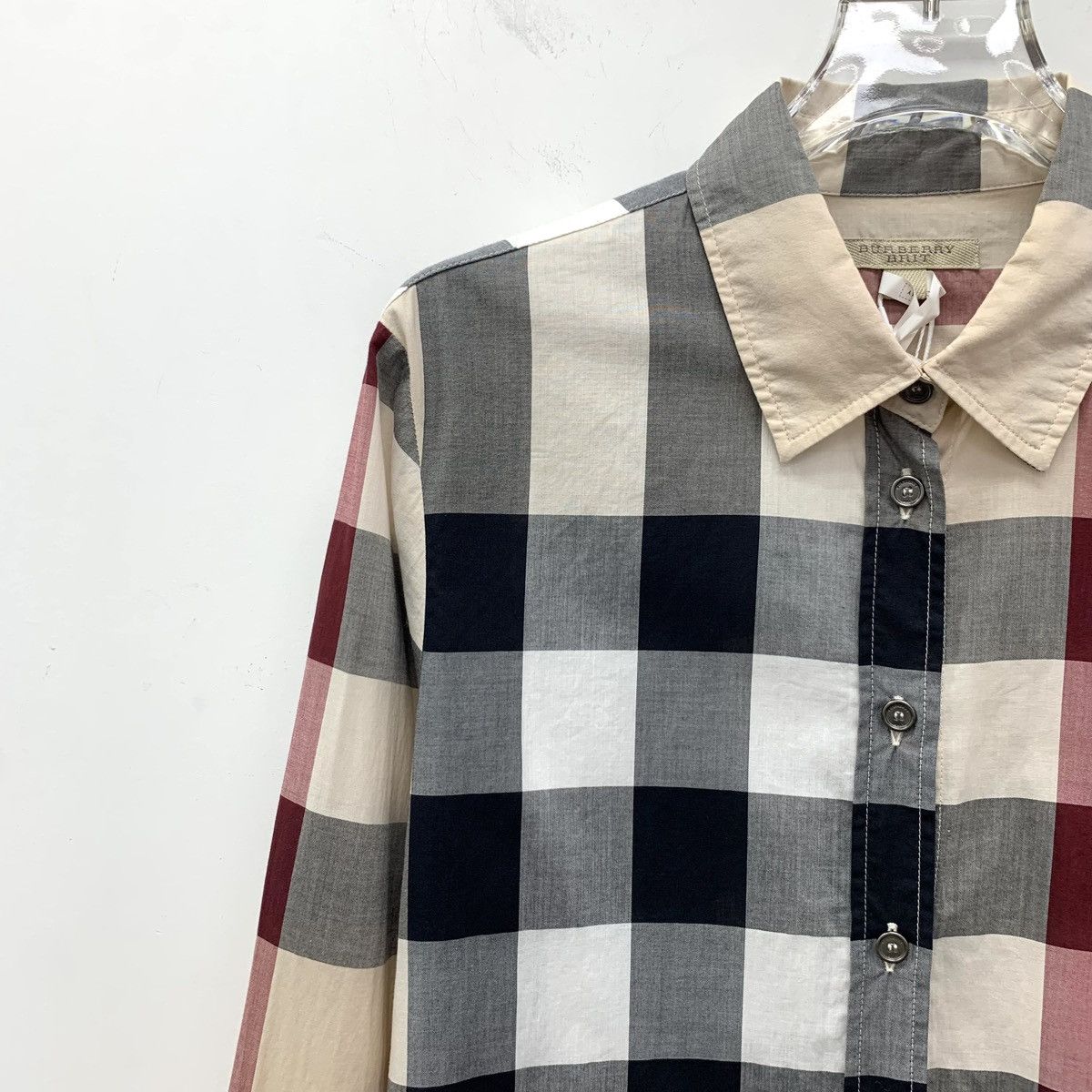 Burberry Burberry Color-block Classic Check Long Sleeve Shirt K26WX Size S / US 4 / IT 40 - 3 Thumbnail