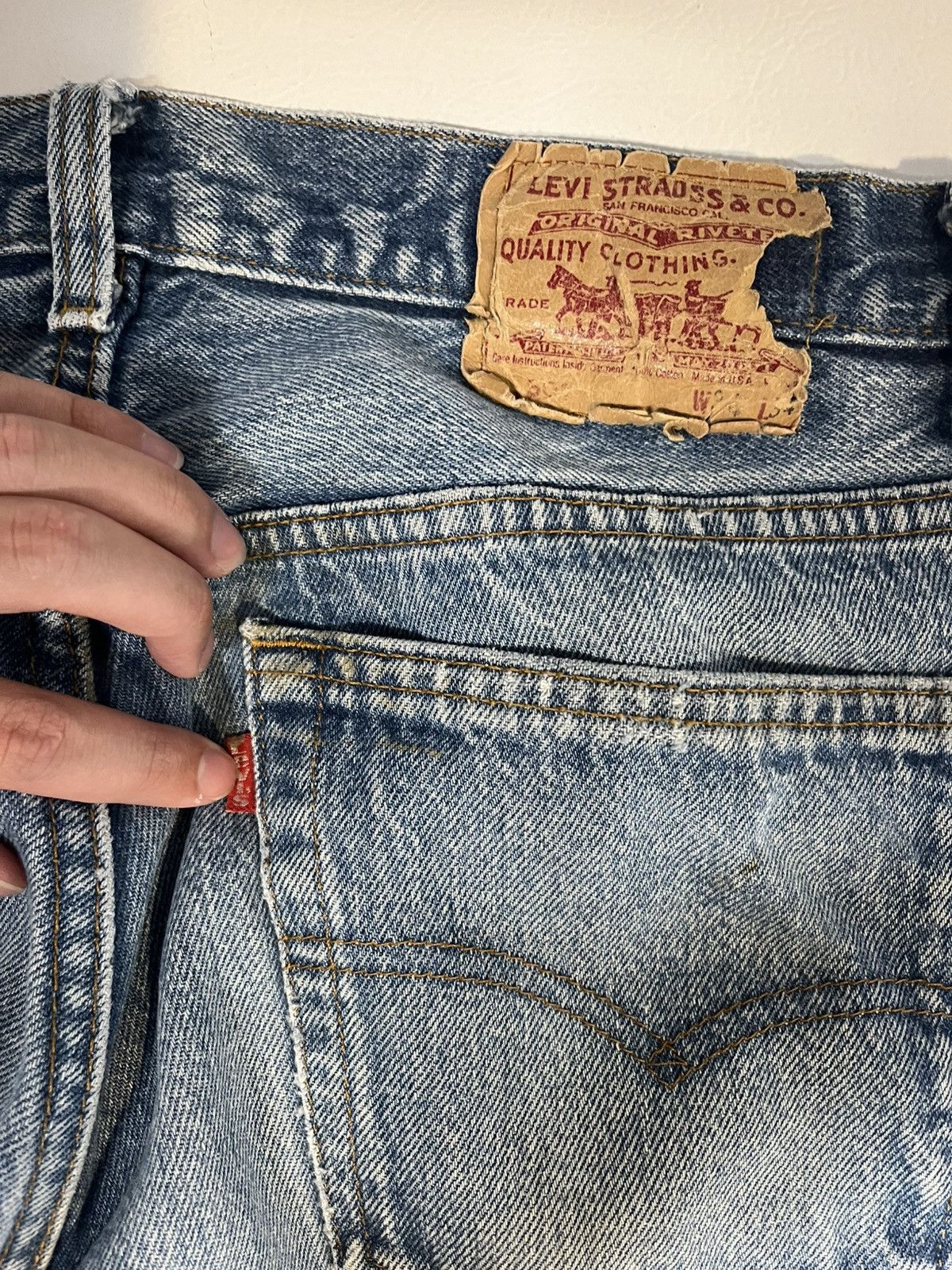 Levi's × Vintage Vintage Hand Patch-Repaired Levi’s 501s Size US 32 / EU 48 - 6 Thumbnail