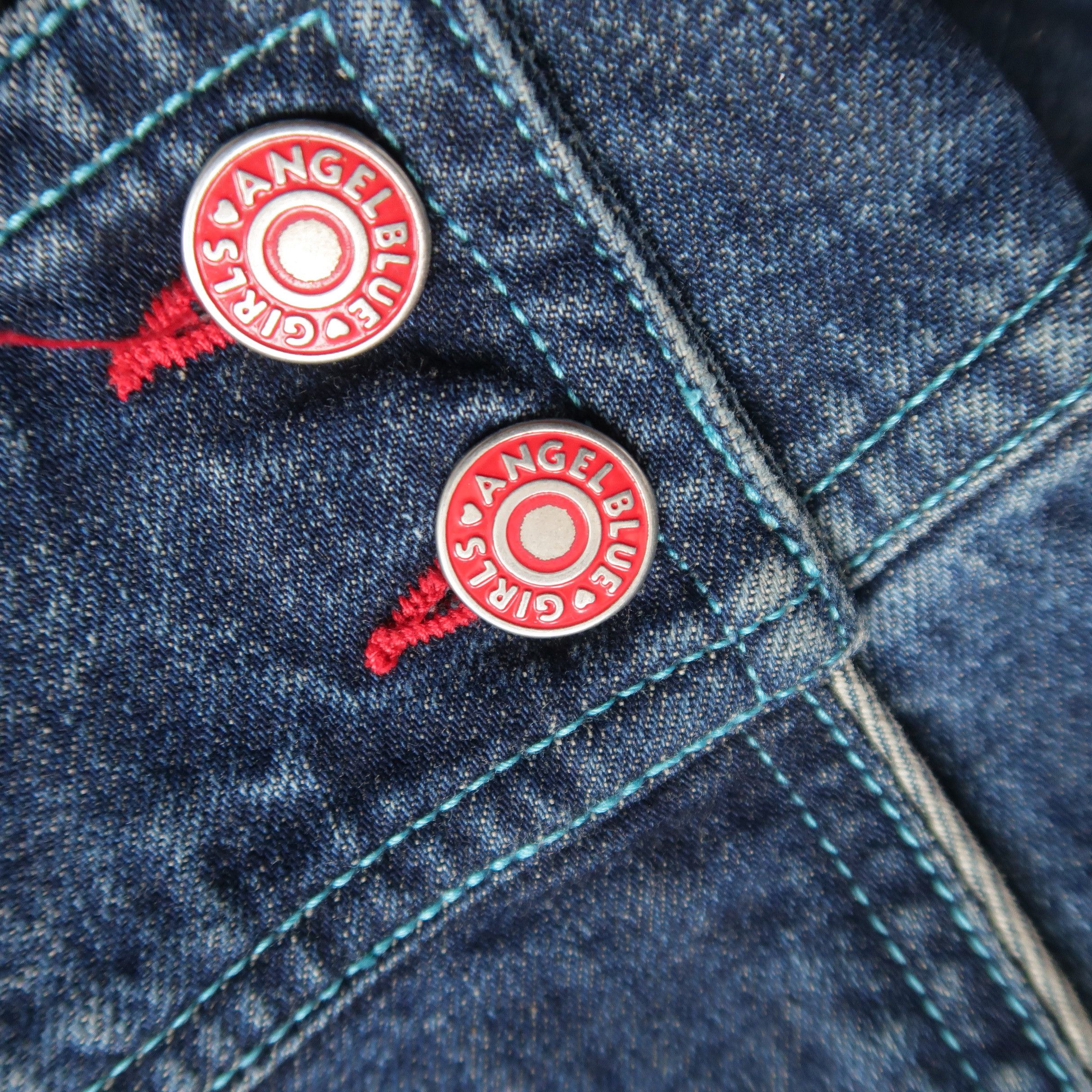Japanese Brand Vintage Angel Blue Apple Double Breasted Jacket Size US M / EU 48-50 / 2 - 10 Thumbnail