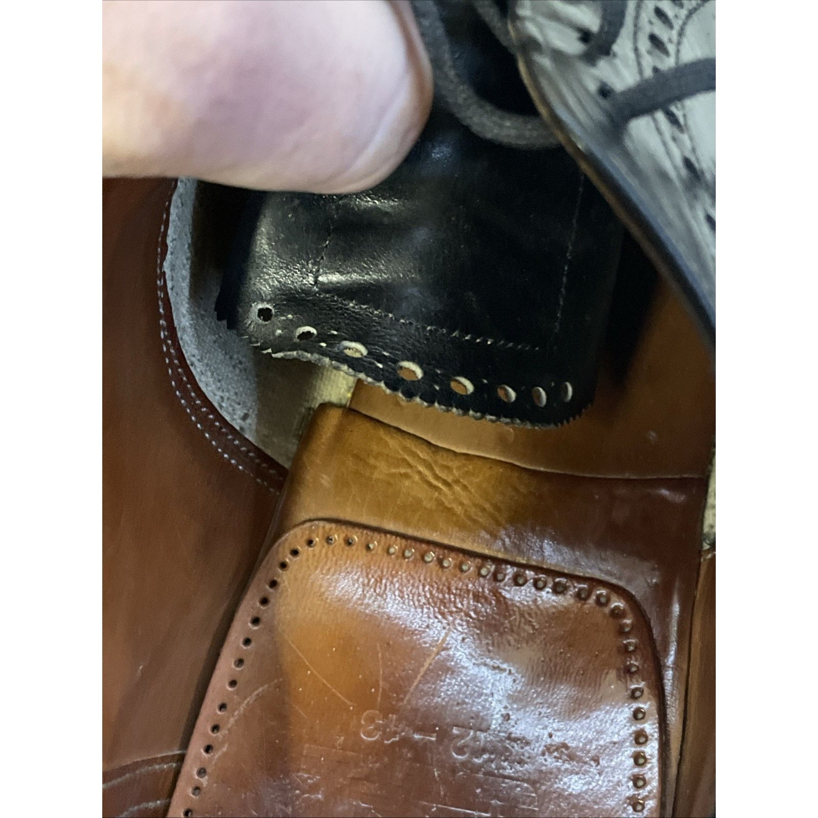 Church's Vtg Church’s Diplomat Black Semi-Brogue Oxford 3-City London Size US 11 / EU 44 - 21 Thumbnail