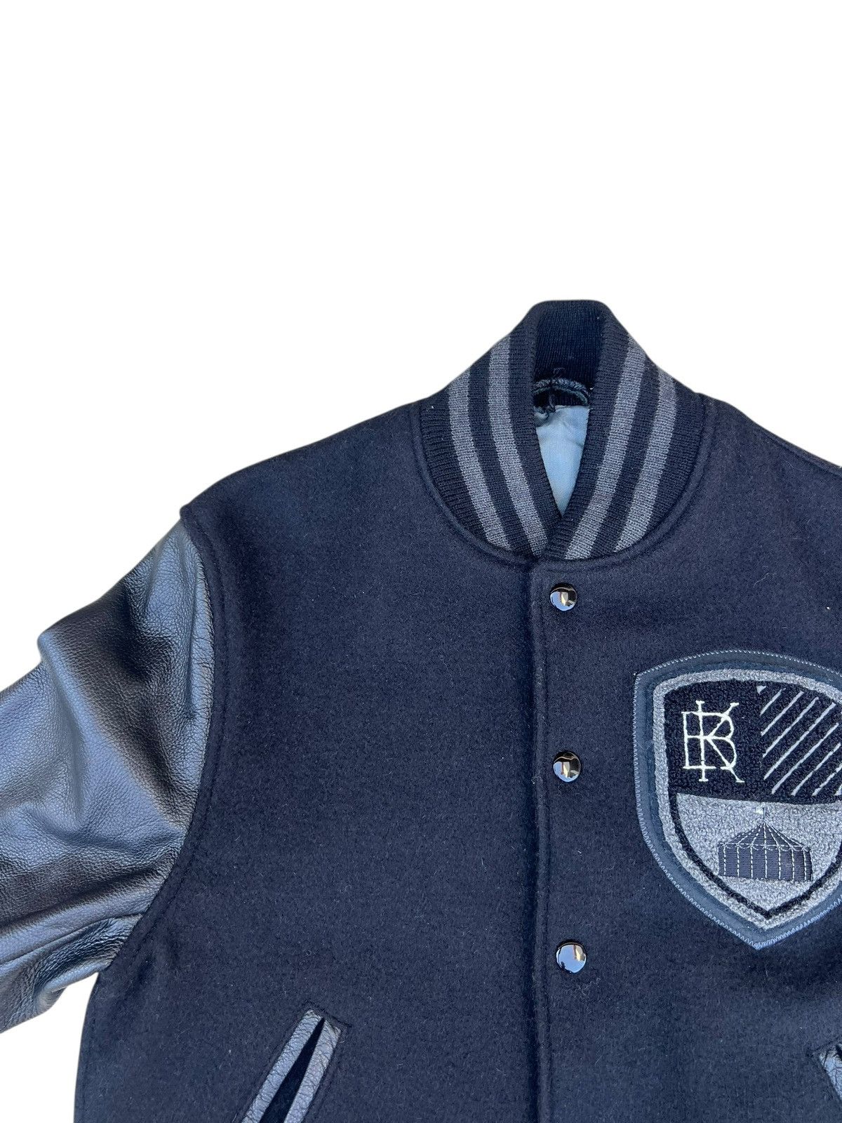 The Brooklyn Circus 2013 The Brooklyn Circus Leather Sleeve Varsity Jacket Size US XS / EU 42 / 0 - 6 Thumbnail