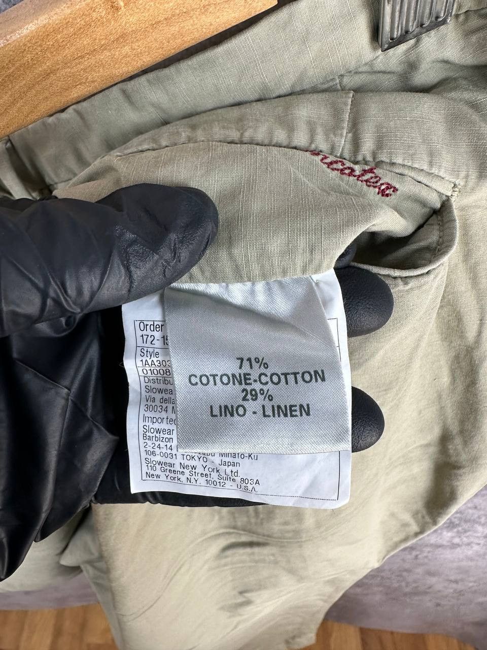 Incotex Incotex Slim Fit Cotton/Linen Trousers Olive Pants Size US 32 / EU 48 - 13 Thumbnail