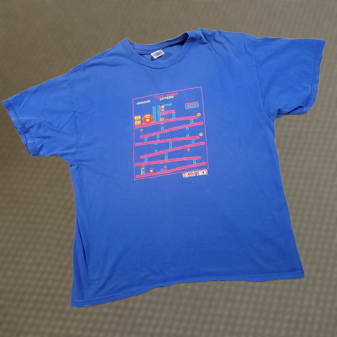 Delta VINTAGE Donkey Kong Video Game Nintendo T-shirt Tee Mens XL Graphic Retro USA T-Shirt Size US XL / EU 56 / 4 - 1 Thumbnail