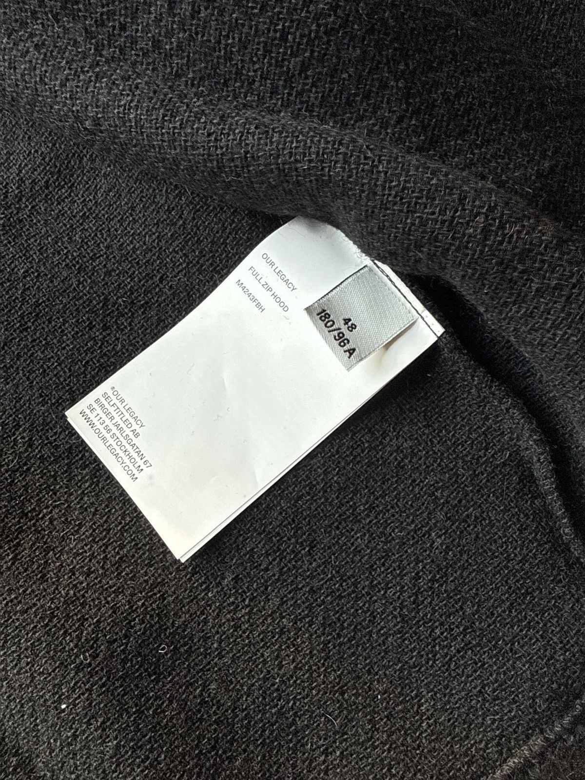 Our Legacy Our Legacy Full Zip Hooded Jacket Hairy Wool Black Size US M / EU 48-50 / 2 - 6 Thumbnail