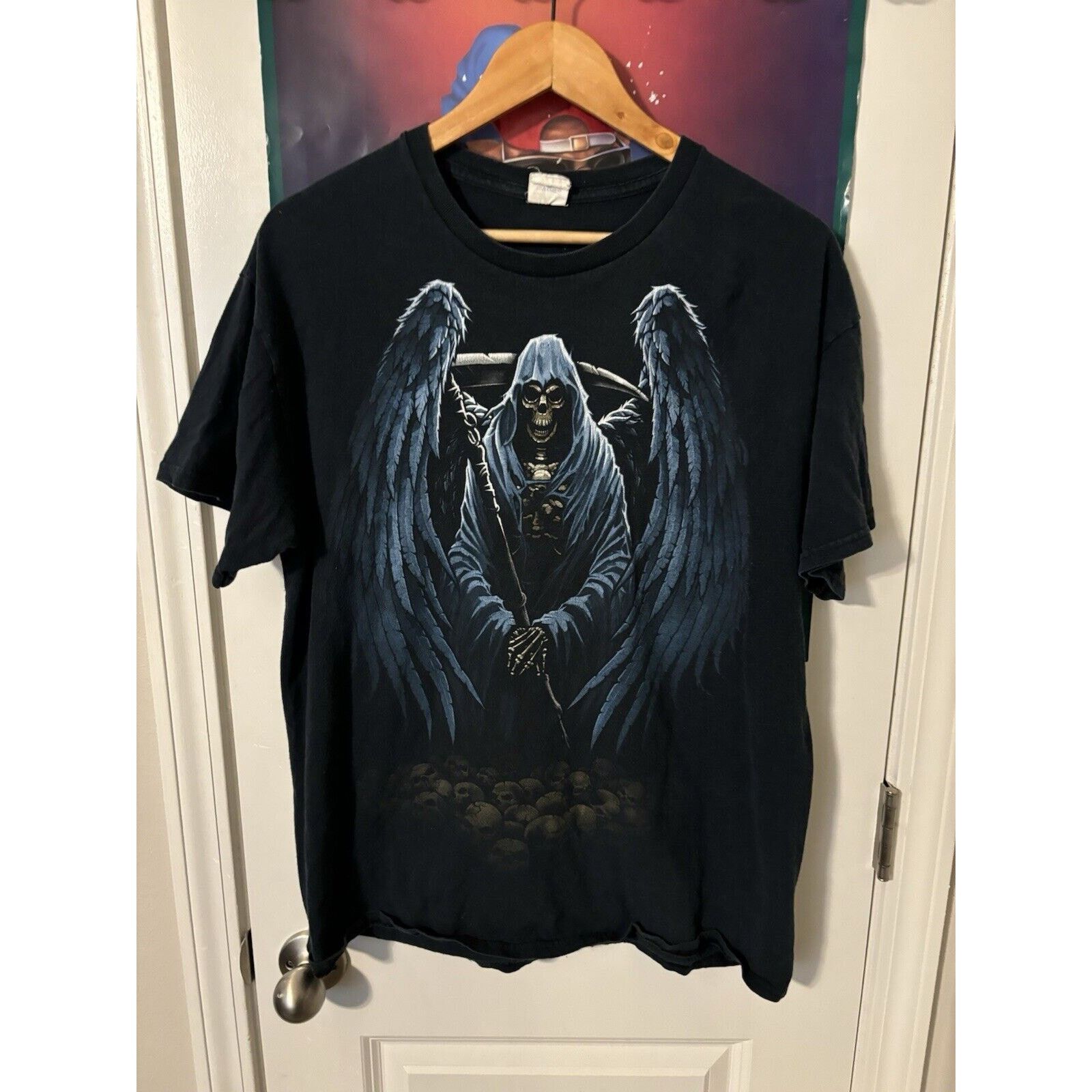 Gildan Vintage Grim Reaper Y2k Faded Black Blank Shirt Sz L Gildan Size US L / EU 52-54 / 3 - 1 Thumbnail