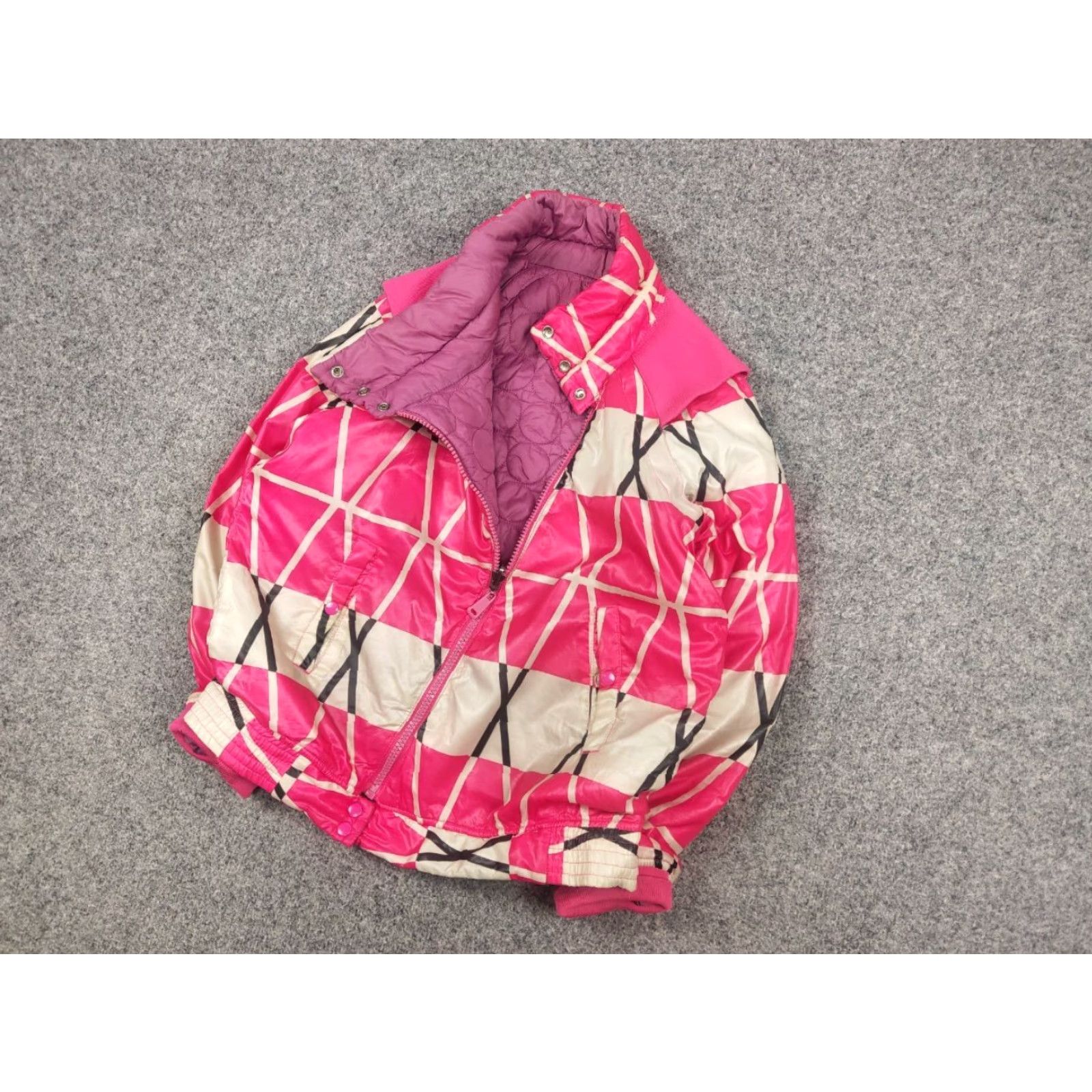 Diesel VINTAGE Diesel Y2K Style Reversible Quilted Zip Vest Jacket Women L Pink 90s Quilted Reversible Vest Jacket Size L / US 10 / IT 46 - 3 Thumbnail