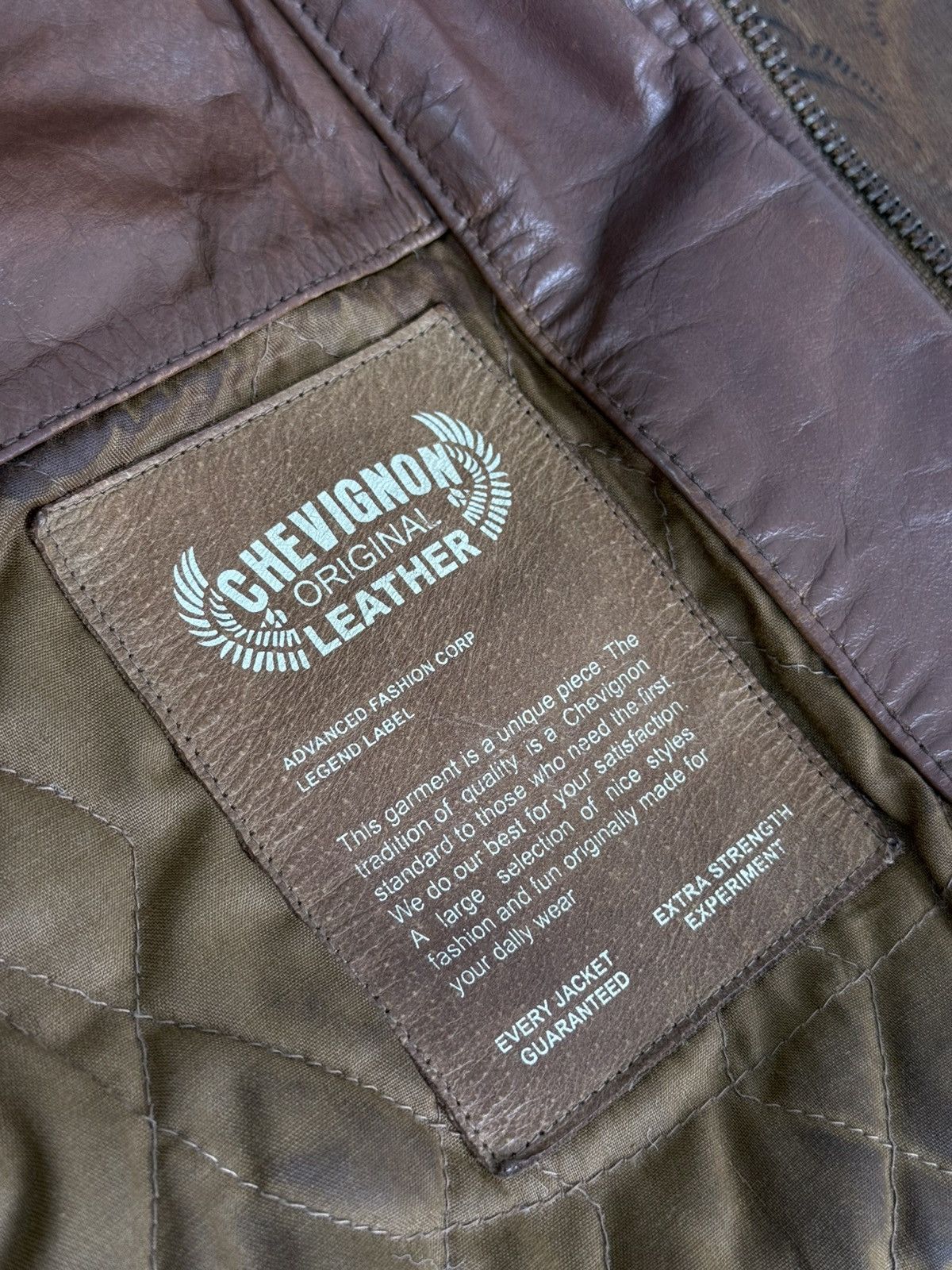 Chevignon Vintage Chevignon Brown Buffalo Leather Jacket Size US XL / EU 56 / 4 - 9 Thumbnail