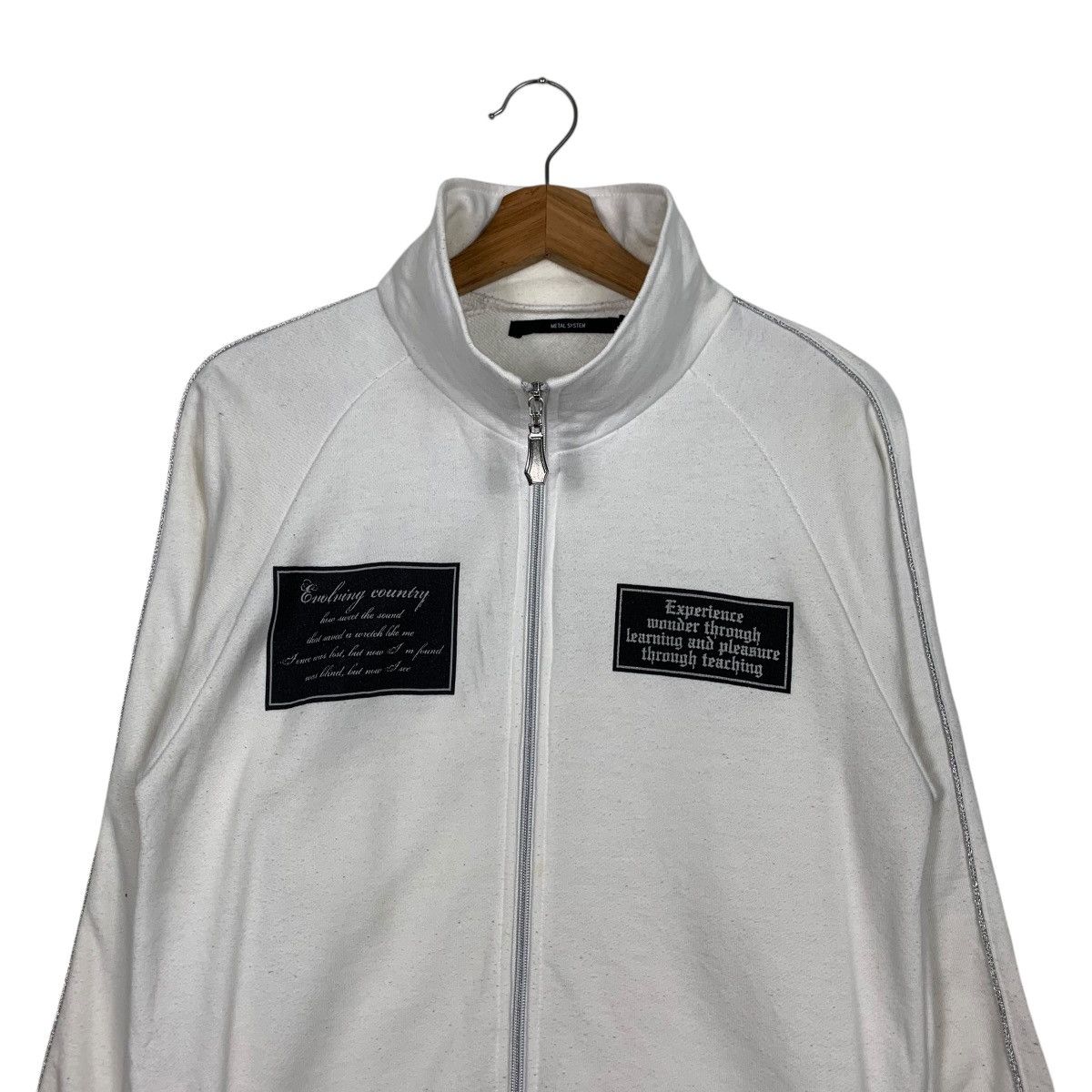 Japanese Brand METAL SYSTEM The Integral Big Logo White Sweater #1599-C71 Size US L / EU 52-54 / 3 - 4 Thumbnail