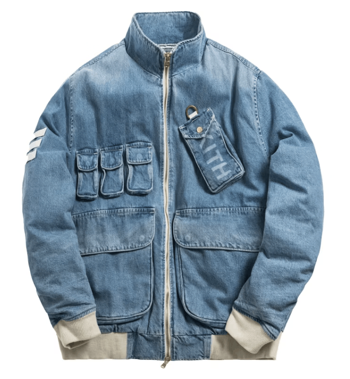 Kith Kith Denim Aviation Bomber Jacket Hosu 2.0 Wash Size US XL / EU 56 / 4 - 17 Thumbnail