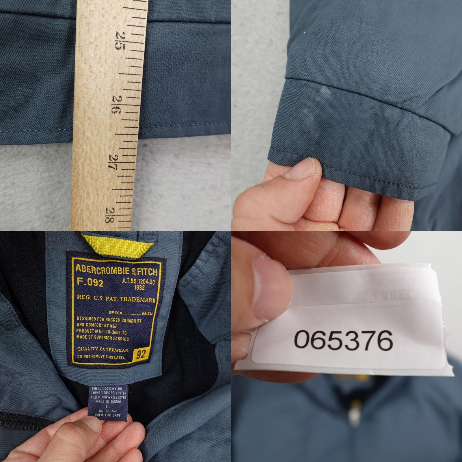 Abercrombie & Fitch Vintage Abercrombie & Fitch Jacket Mens Large Blue Fleece Lined Windbreaker Coat Size US XL / EU 56 / 4 - 8 Thumbnail