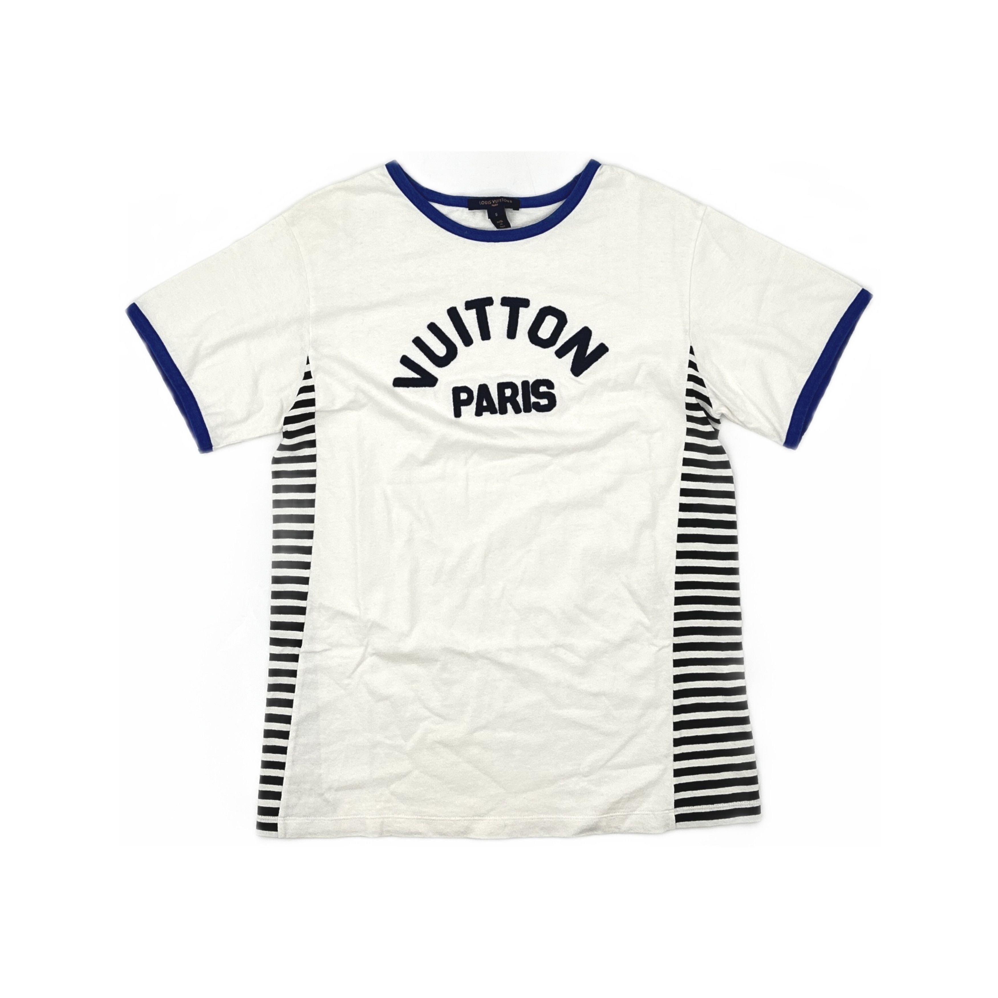 Louis Vuitton Louis Vuitton Flocked Logo Striped T-Shirt Size S Size S / US 4 / IT 40 - 1 Thumbnail