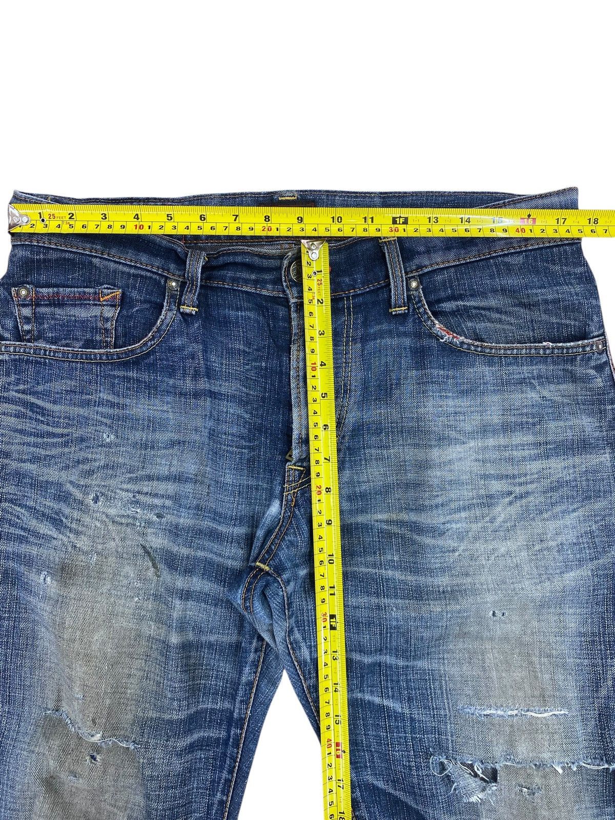 Edwin Edwin Mud Wash Ripped Style Loose Jean Size US 33 - 10 Thumbnail