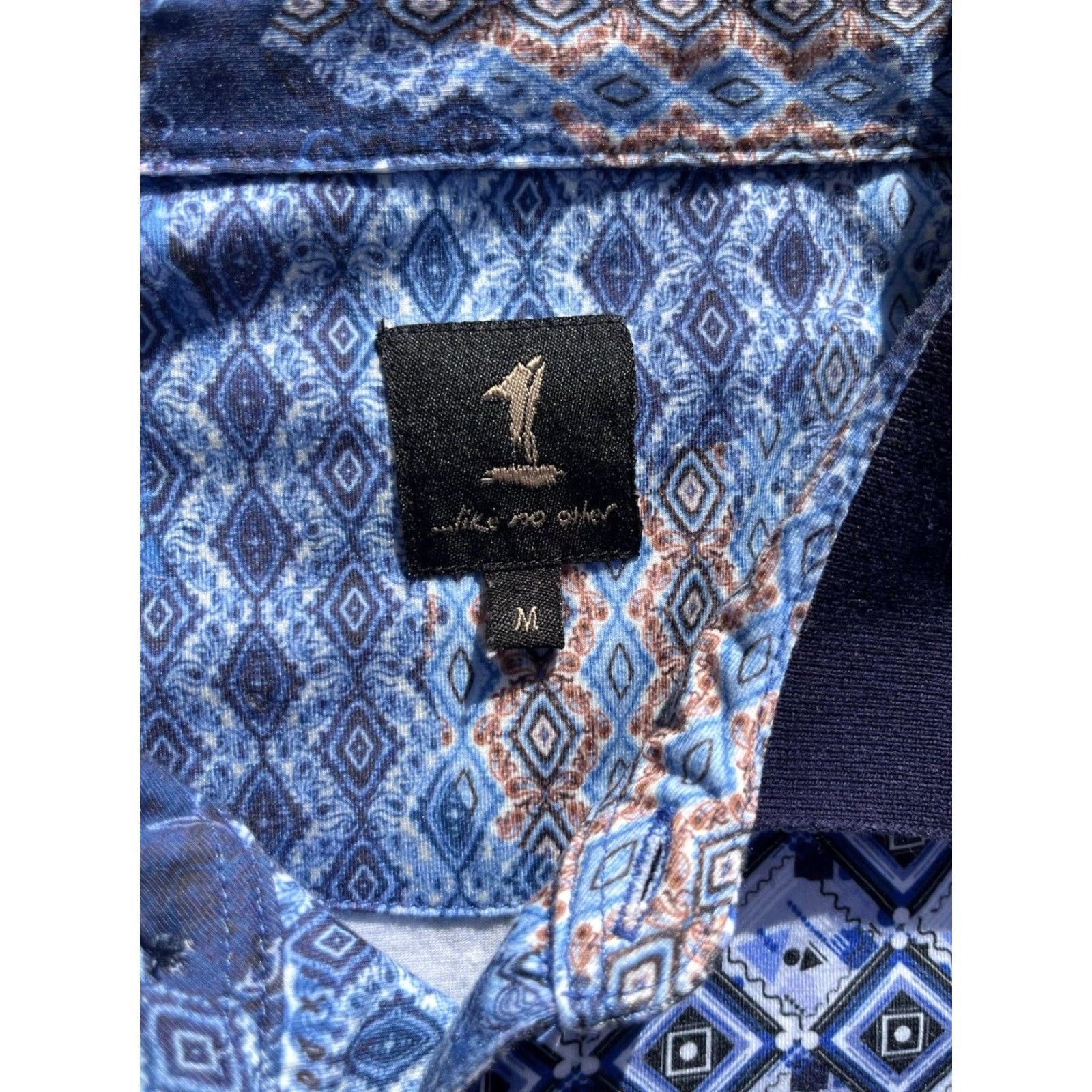 Other 1..Like No Other Polo Multicolor Diamond M Golf Casual Geometric Business Shirt Mens Adult Medium Multicolor 90s USA Logo Golf Size US M / EU 48-50 / 2 - 3 Thumbnail