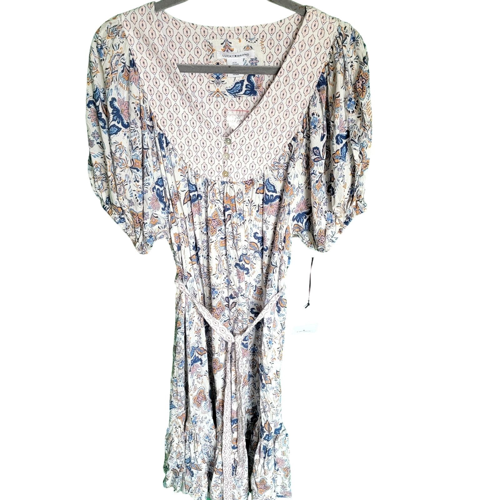 Lucky Brand Lucky Brand Peasant Boho Midi Dress Size Medium Size M / US 6-8 / IT 42-44 - 2 Thumbnail
