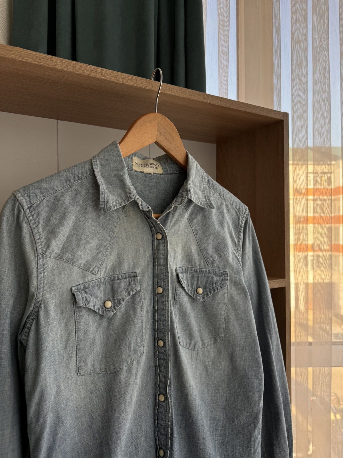 Denim & Supply Ralph Lauren × Polo Ralph Lauren × Vintage Vintage Denim & Supply Ralph Lauren Big Logo Jeans Shirt Size S / US 4 / IT 40 - 8 Thumbnail