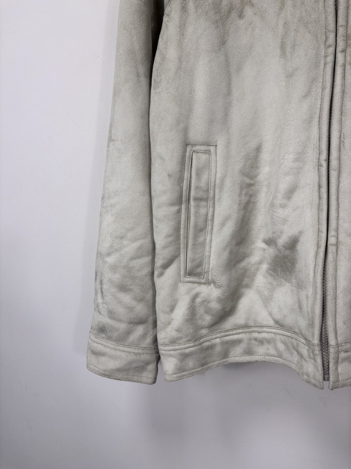 Quiksilver Vintage Quiksilver Men’s Pale Green Sheepskin Jacket Coat Size US L / EU 52-54 / 3 - 7 Thumbnail