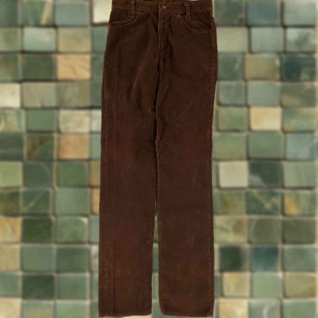 Levi's VINTAGE Levi's Pants Corduroy 80s Brown Student Fit Mens 29x35 Actual 30x36 Regular Mens Brown Corduroy Casual Pants Size US 29 - 1 Thumbnail