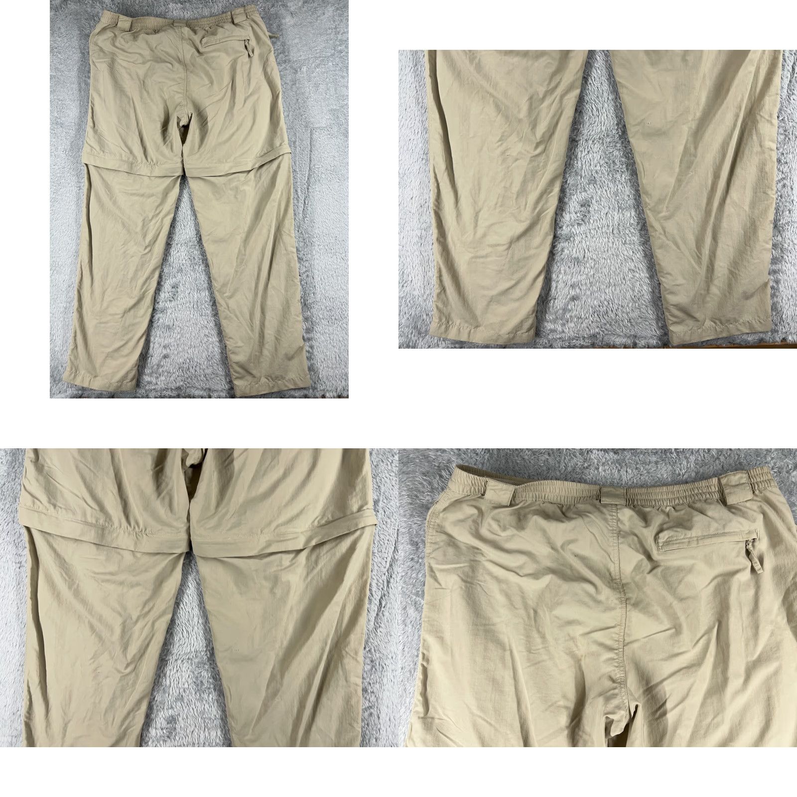 Bass Pro Shops Bass Pro Shops Pants Mens XL Beige Convertible Nylon Lined Hiking Cargo Straight Legkhakis Size US 36 / EU 52 - 9 Thumbnail