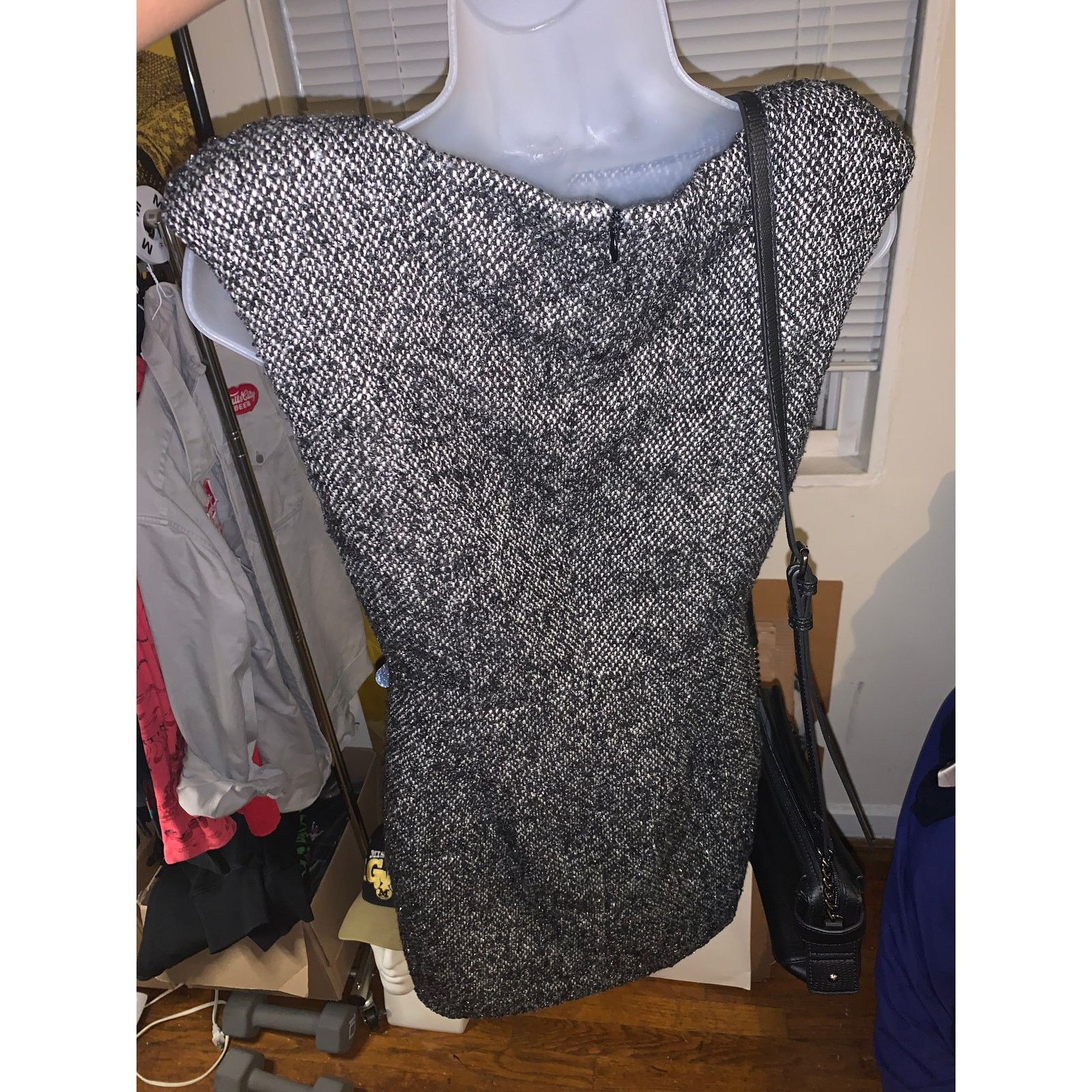 Jennifer Lopez JLO Jennifer Lopez Strapless Tweed Mini Dress 4 Black White Size S / US 4 / IT 40 - 8 Thumbnail
