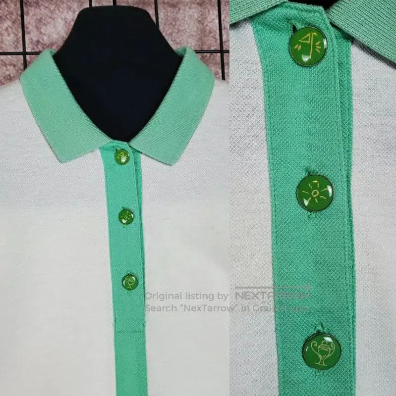 Dior Dior White Cotton Men's Polo with Green Accents . Size US M / EU 48-50 / 2 - 5 Thumbnail