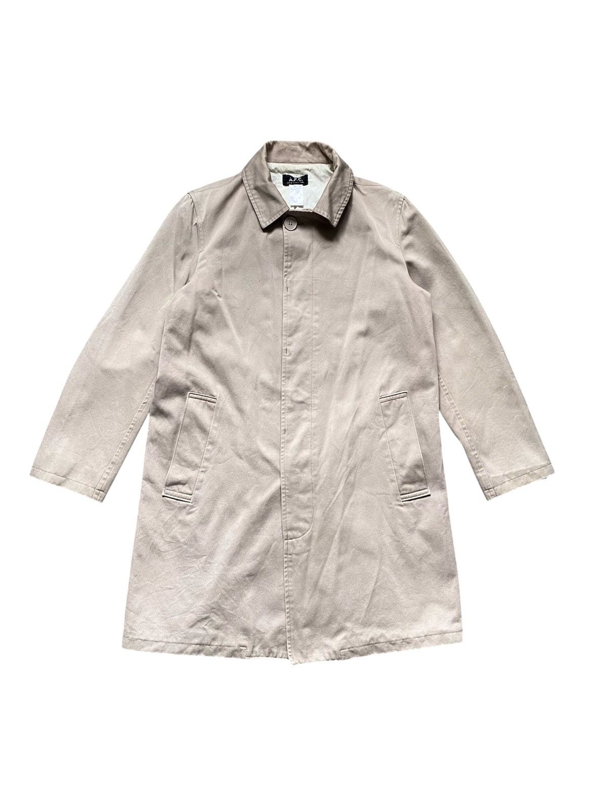 A.P.C. Women’s APC Rue de Fleurus Paris Beige Trench Coat Jacket Size M / US 6-8 / IT 42-44 - 1 Thumbnail