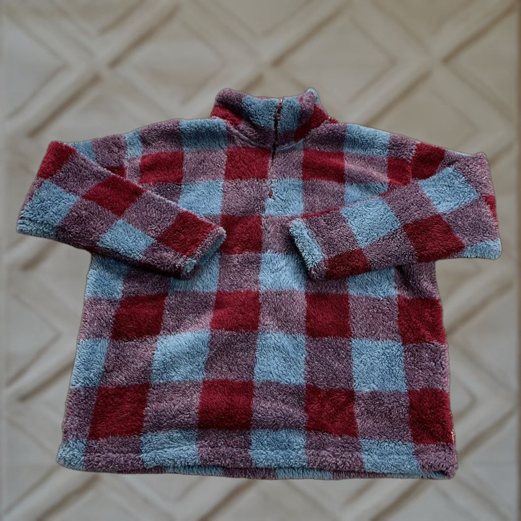 Eddie Bauer Eddie Bauer Jacket Womens XL Blue Red Plaid Fleece 1/4 Zip Soft Faux Fur Outdoor Size XL / US 12-14 / IT 48-50 - 1 Thumbnail