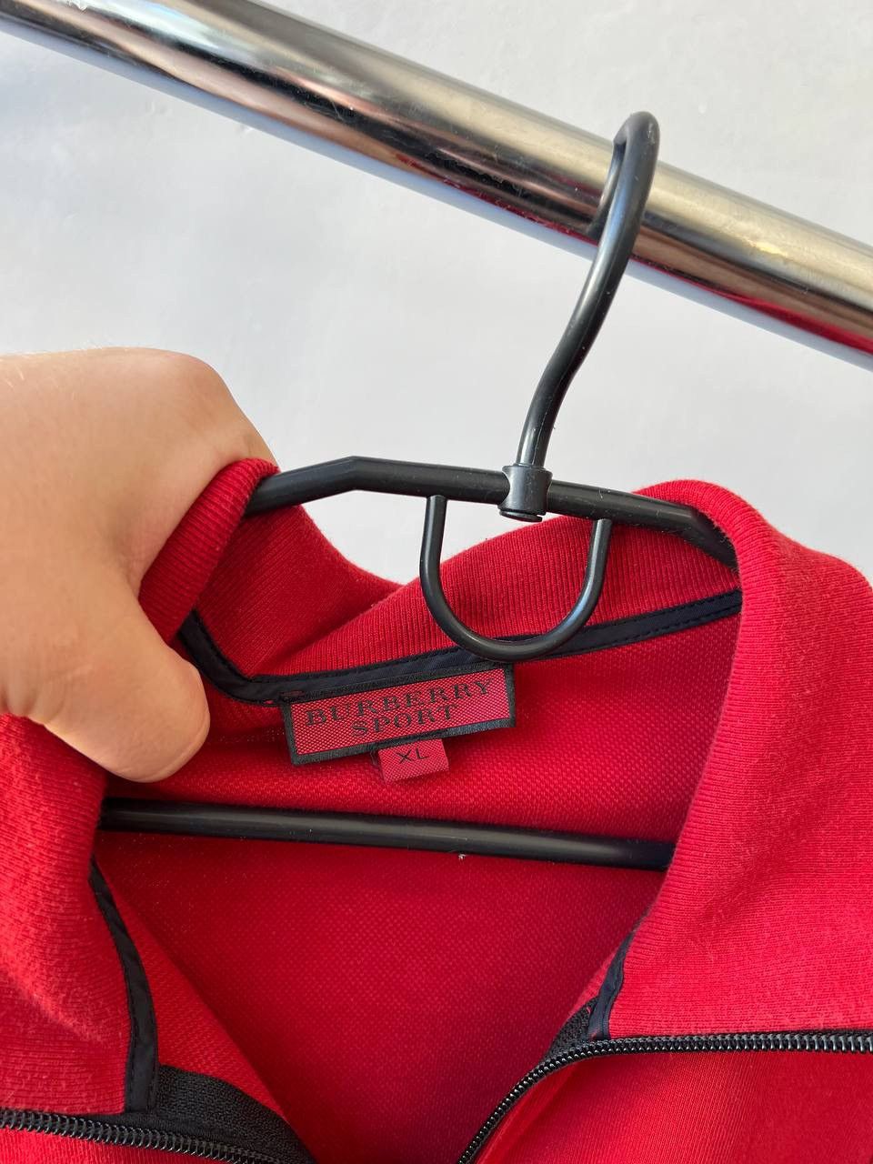 Burberry BURBERRY SPORT RED CASUAL MENS FULL ZIP BIG LOGO SWEATSHIRT Size US XL / EU 56 / 4 - 7 Thumbnail