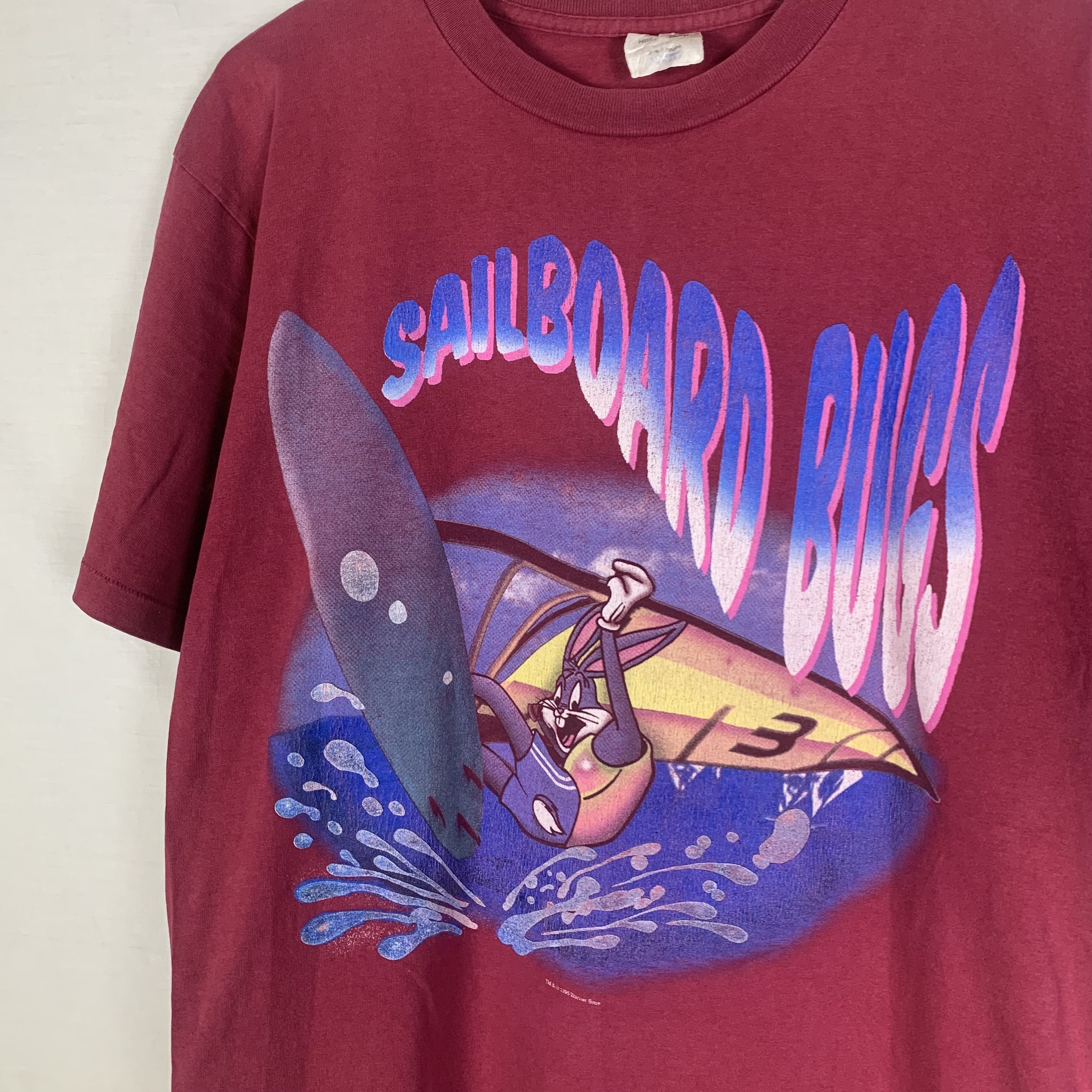 Warner Bros Vintage Warner Bros Sailboard Bugs Tshirt Size US M / EU 48-50 / 2 - 2 Thumbnail