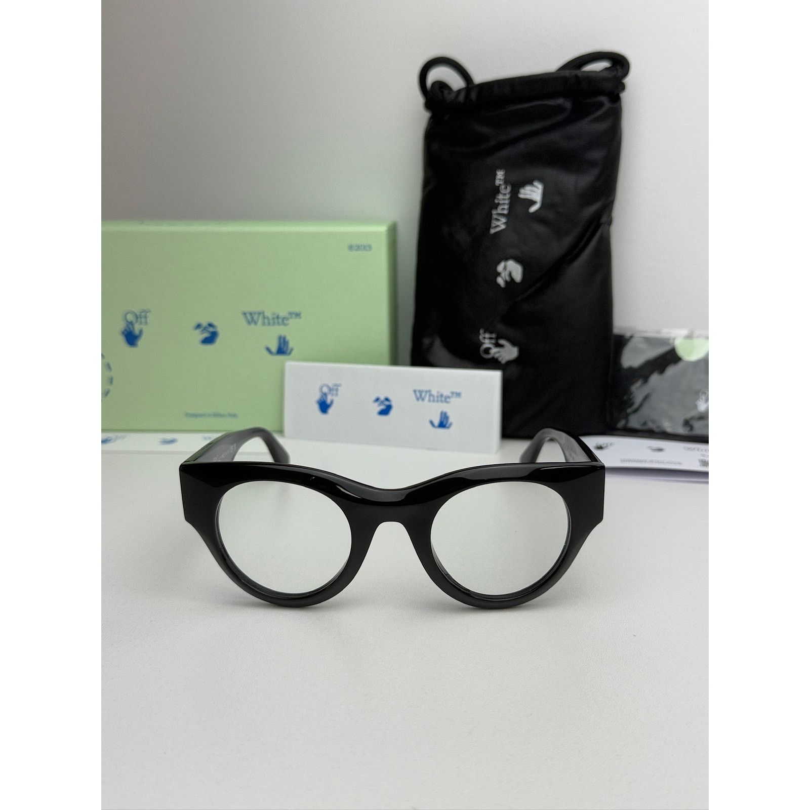 Off-White NEW Off White Style 13 Black Bluelight Eyeglasses Frames Size ONE SIZE - 3 Thumbnail