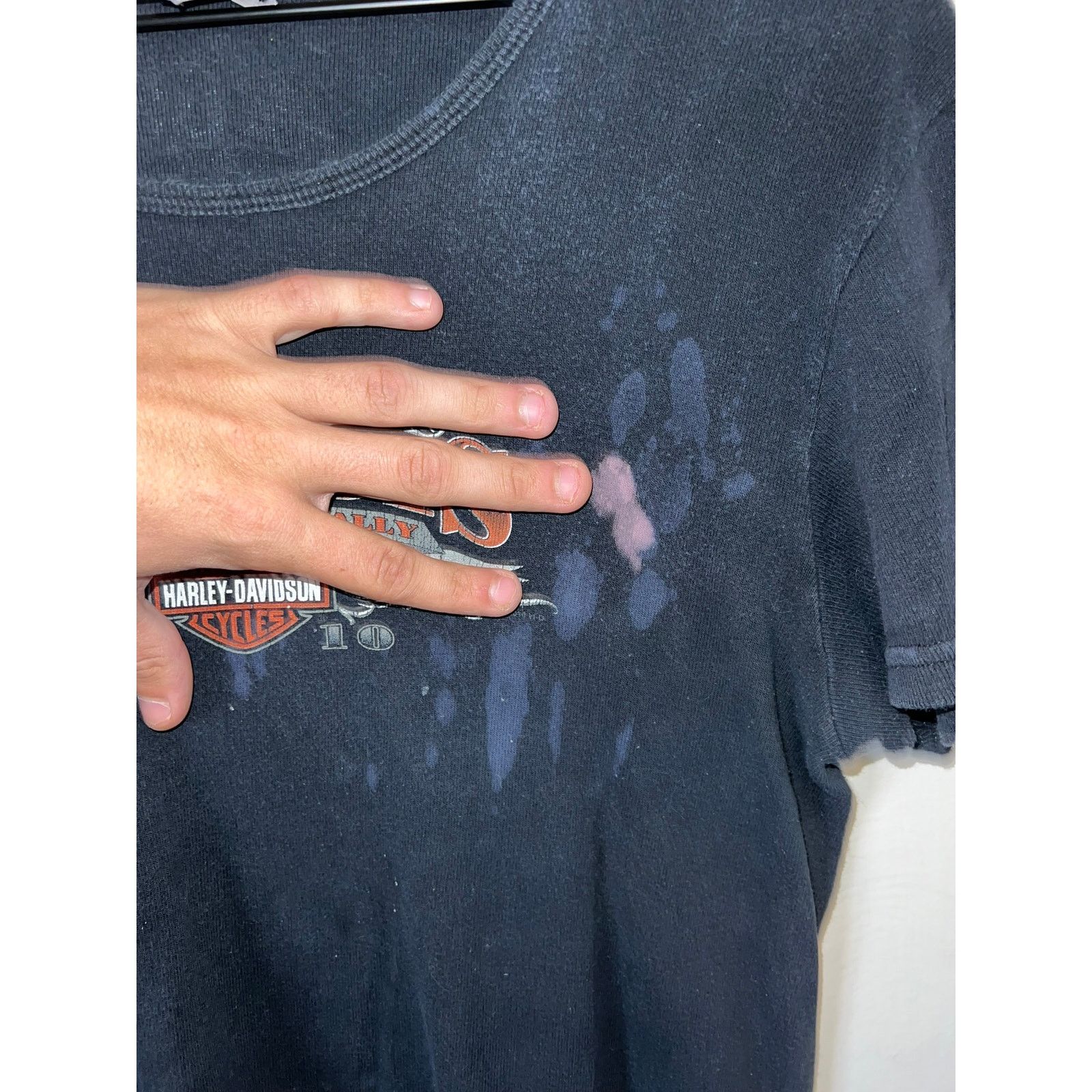 Harley Davidson Womens Harley Davidson Top Sturgis Hills Thrashed Stained L Size L / US 10 / IT 46 - 4 Thumbnail