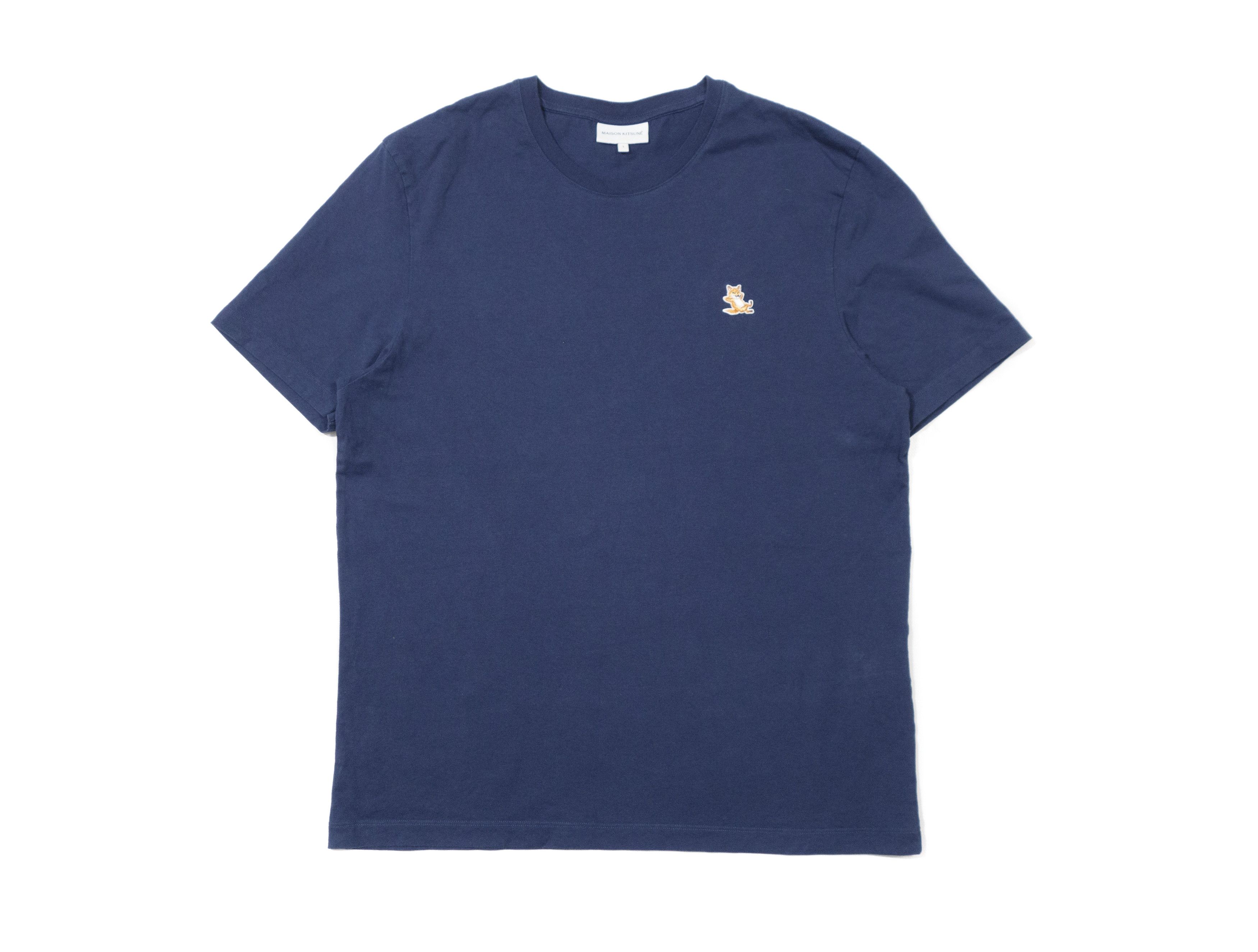 Maison Kitsune Chillax Fox Patch Logo Regular T-Shirt Size US L / EU 52-54 / 3 - 1 Thumbnail