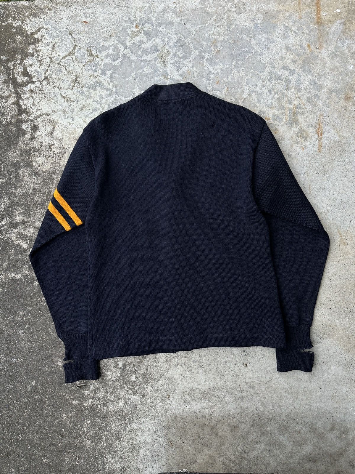 Vintage 50s Numbered 58 letterman navy tiger football Cardigan Size US M / EU 48-50 / 2 - 3 Thumbnail