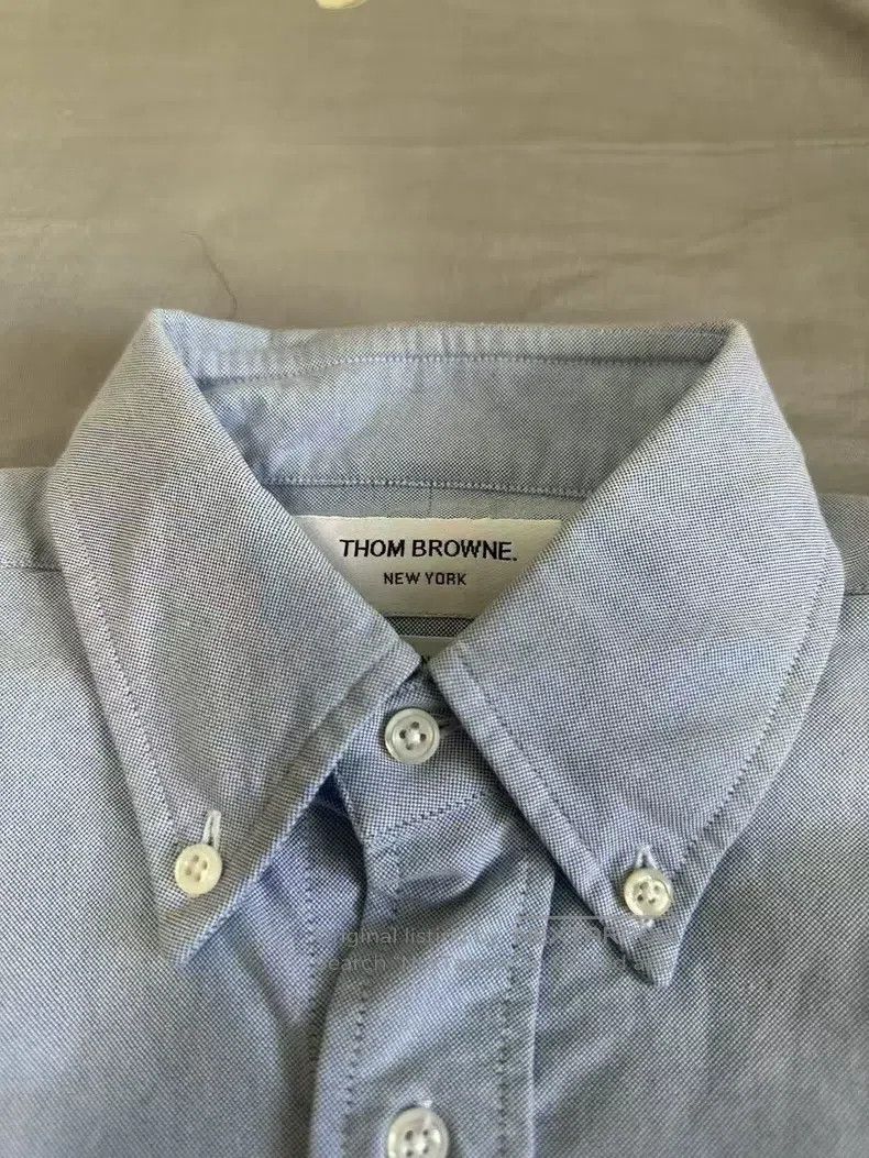 Thom Browne Thom Browne Blue Patch Pocket Shirt Size US S / EU 44-46 / 1 - 4 Thumbnail