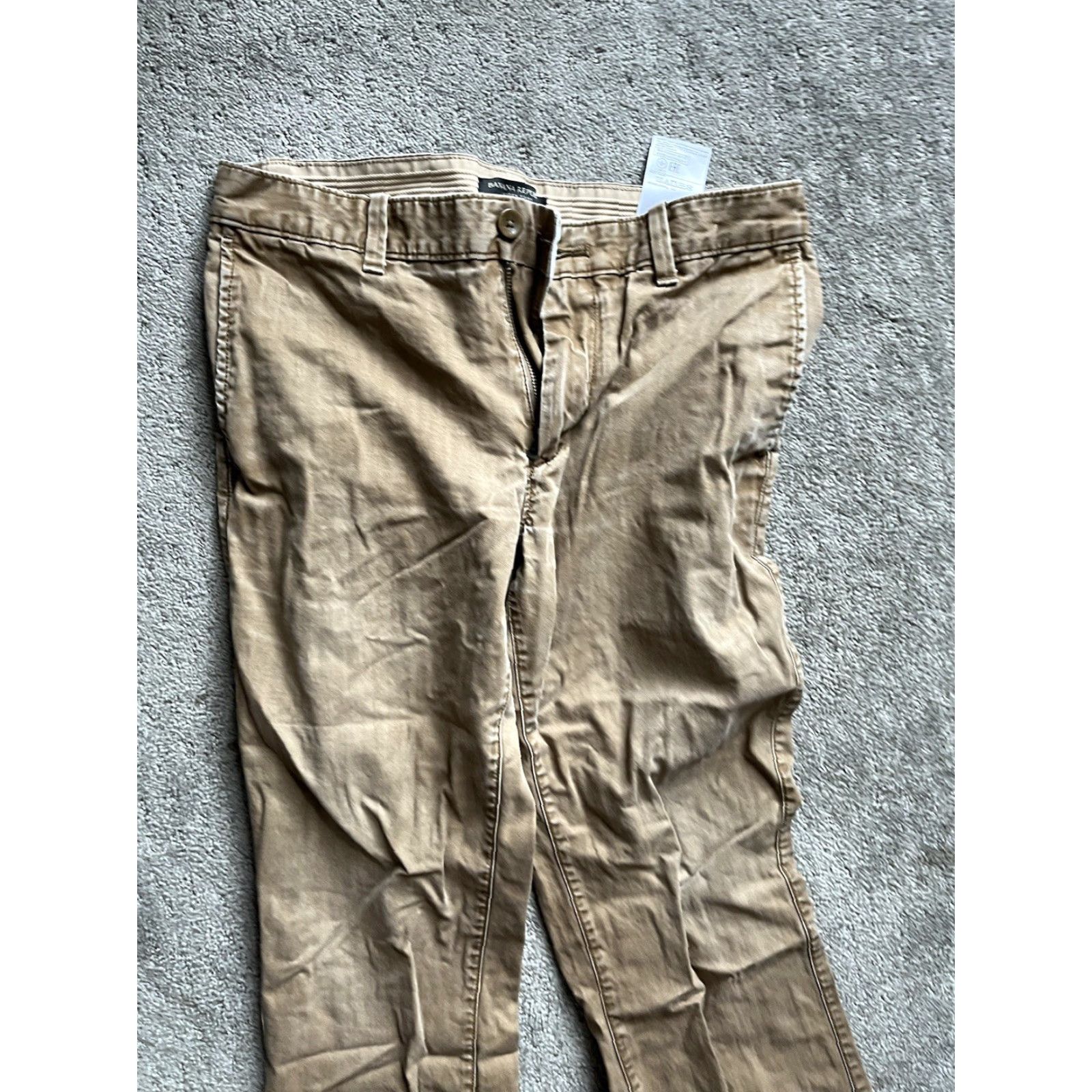 Banana Republic VINTAGE Banana Republic Dress Pants Mens Regular Fit High Rise Wool Herringbone Beige 30x24 Size US 30 / EU 46 - 2 Thumbnail