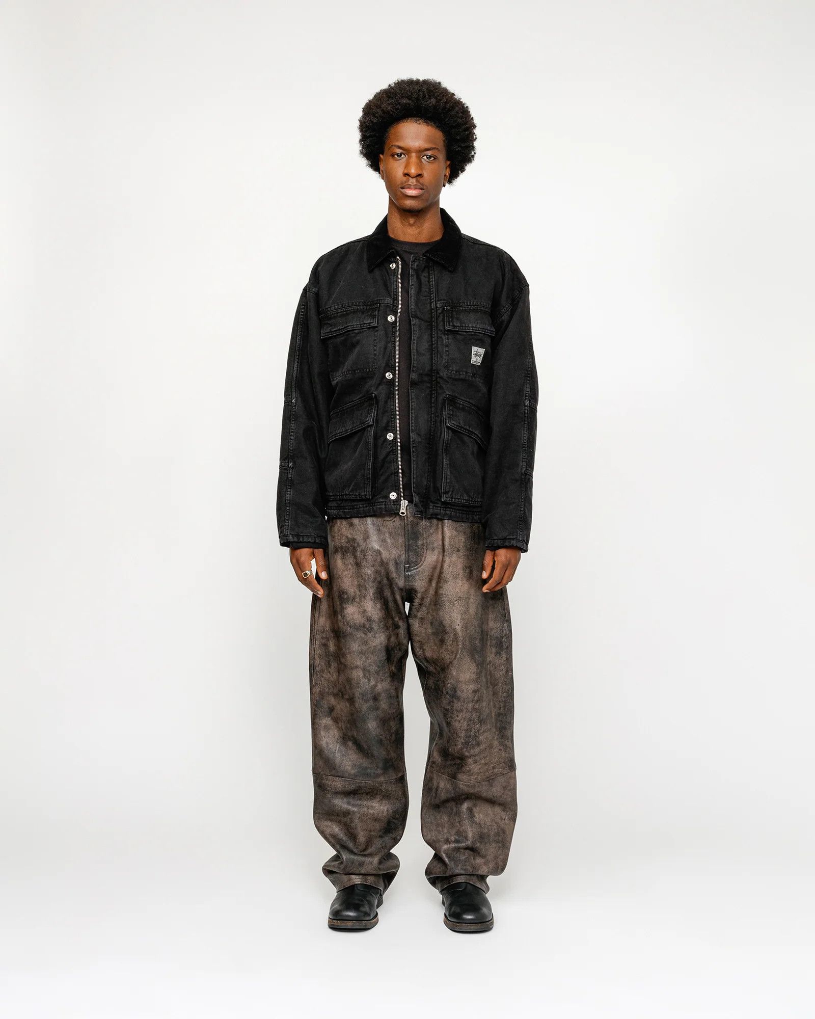 Stussy Alfonso Canvas Multi ジャケット Stussy Alfonso Canvas Shop Jacket Multicolor Men's - FW23 - US
