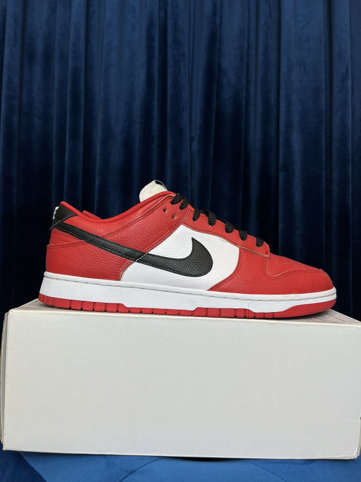 image of Nike Dunk Low By You Premium Shoes in Red, Men's (Size 10.5)
