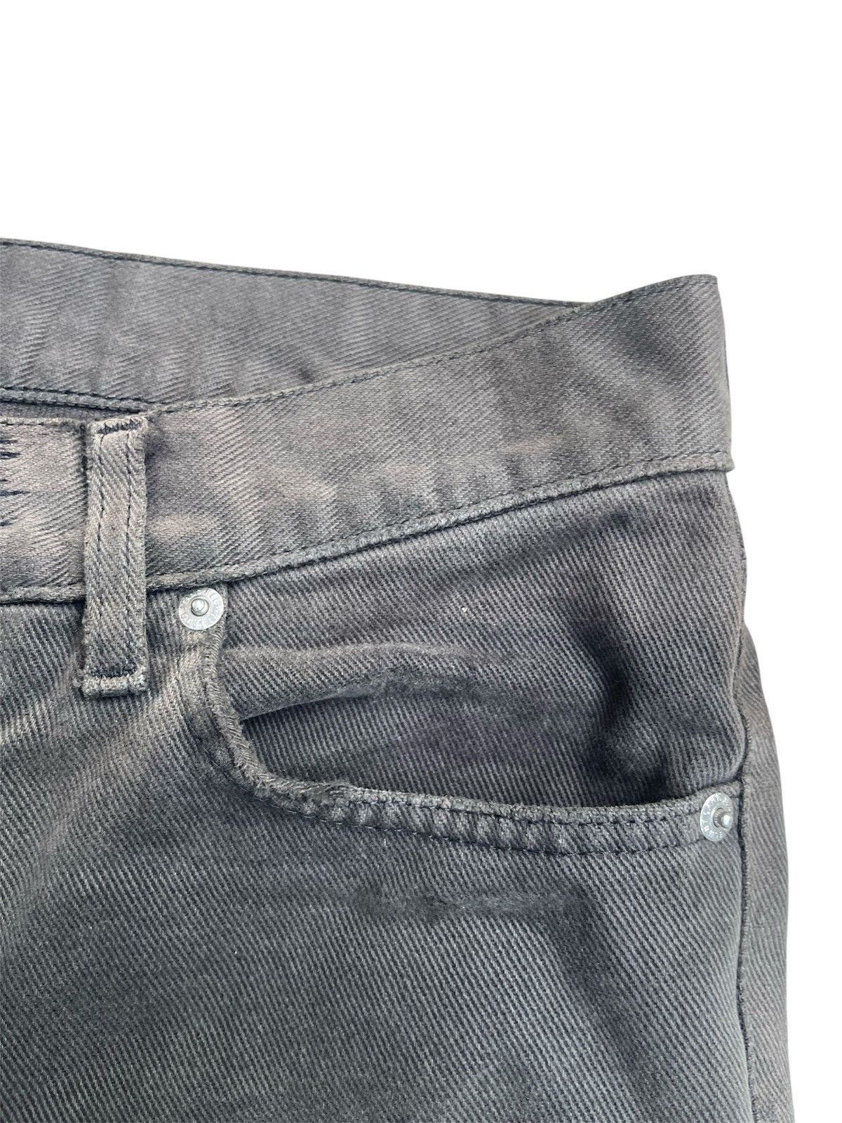 Helmut Lang Helmut Lang 90s Archives Button Fly Distressed Faded Denim Size US 29 - 9 Thumbnail