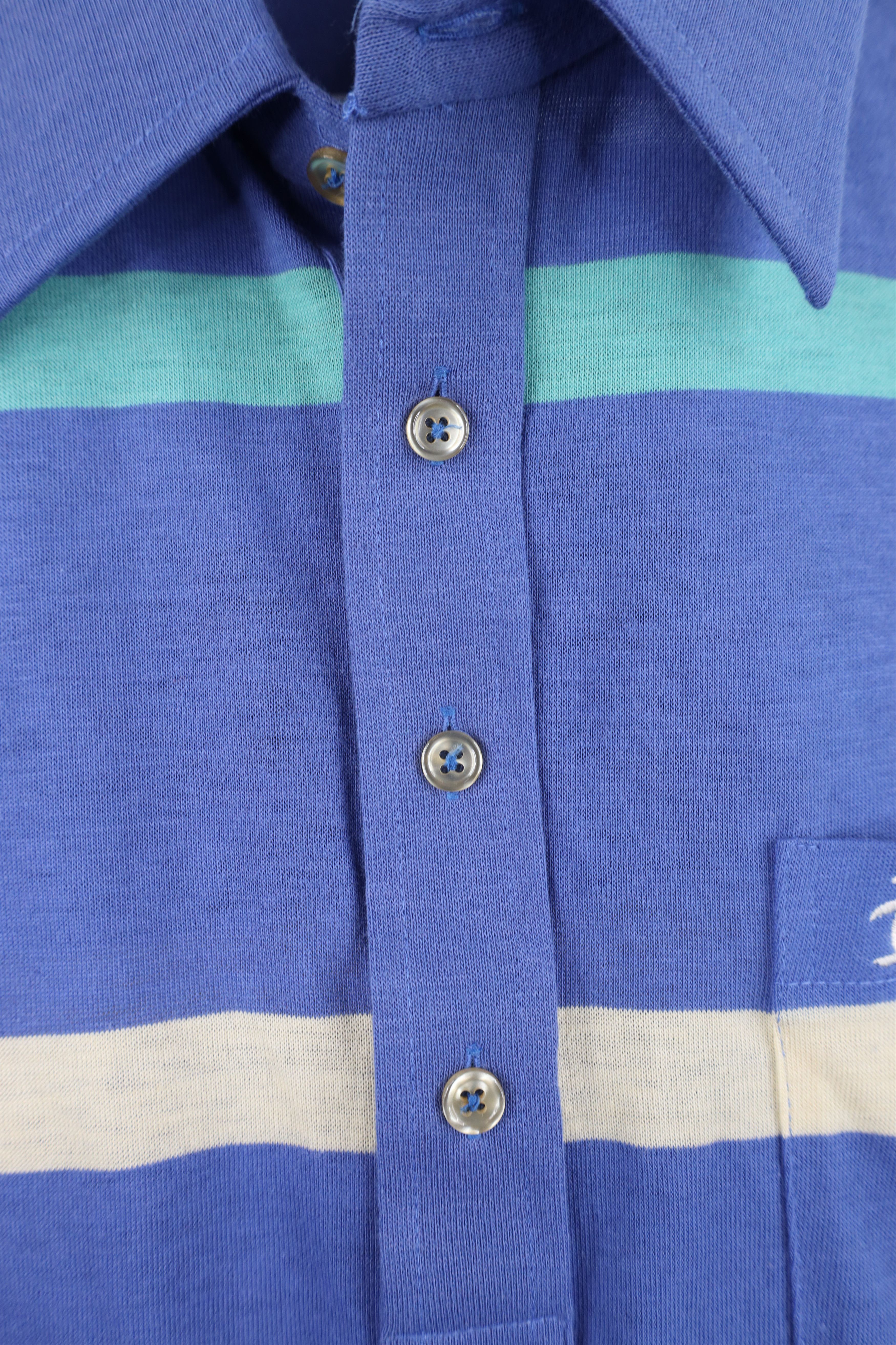 Vintage Vintage 70s Streetwear Striped Knit Collared Golf Polo Shirt Size US M / EU 48-50 / 2 - 7 Thumbnail