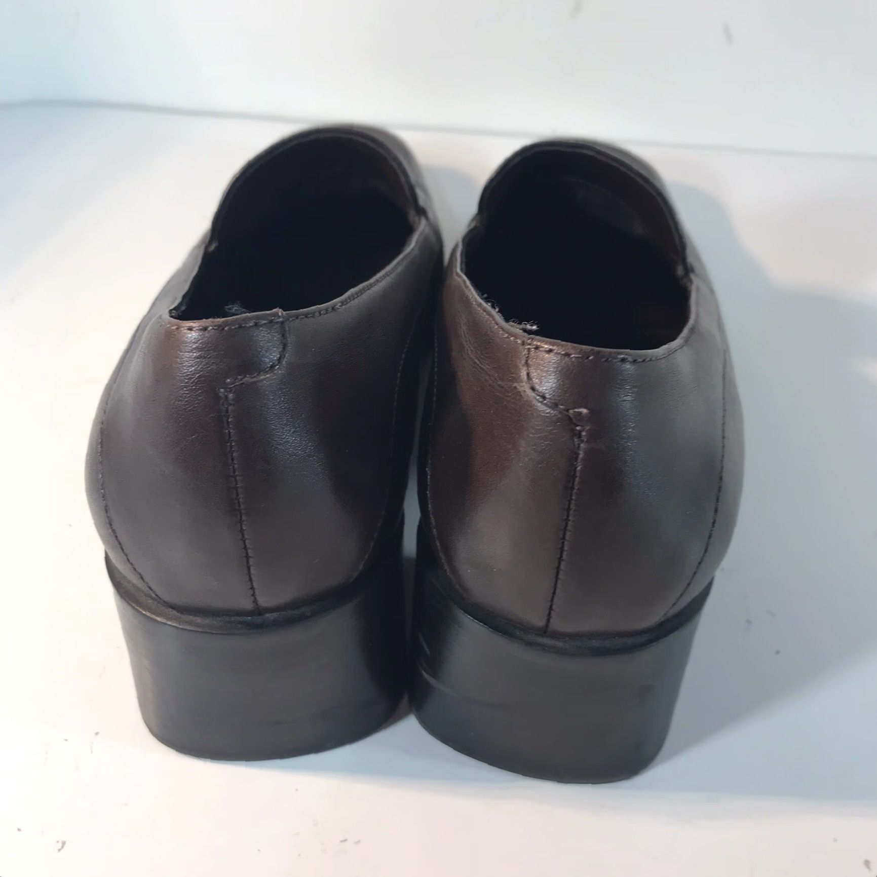 Vintage AEROSOLES Brown Leather Slip-On Loafers Womens Size 7M - Casual Comfort Flats Size US 7 / IT 37 - 5 Thumbnail