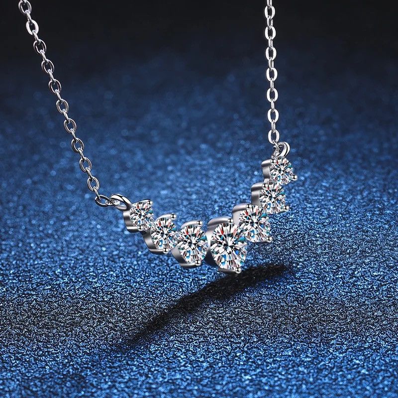 Sterling Silver 925 Sterling Sliver Plated 18k White Gold Necklace Size ONE SIZE - 4 Thumbnail