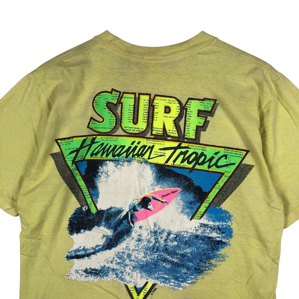 Vintage HAWAIIAN TROPIC Surf Rare Backprint T-Shirt Size US S / EU 44-46 / 1 - 4 Thumbnail