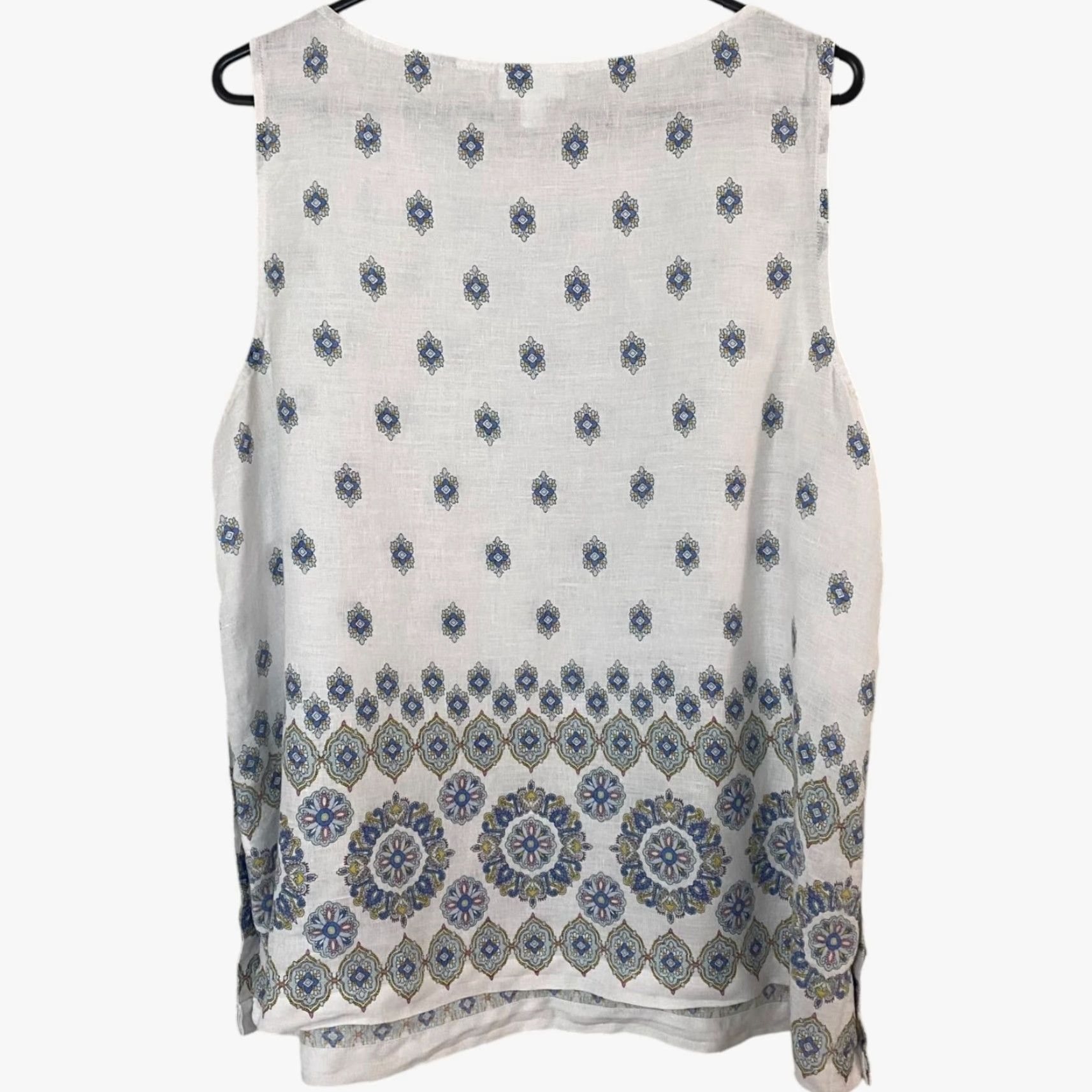 J. Jill VINTAGE J.Jill Linen Tank Top Women PXL White Boho Coastal Casual Sleeveless Summer Size XL / US 12-14 / IT 48-50 - 4 Thumbnail