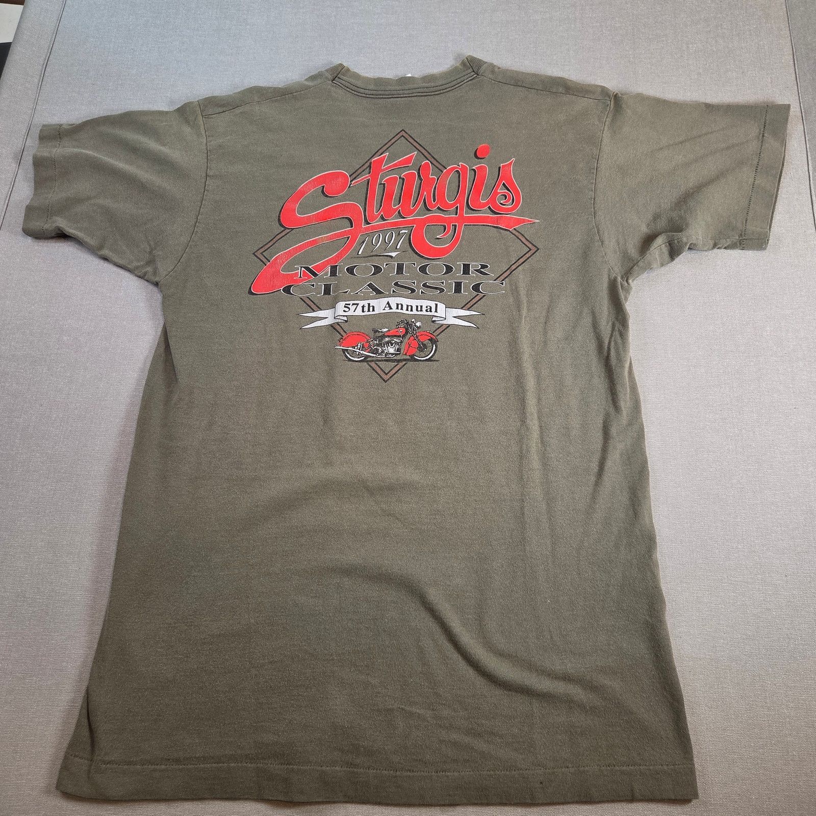 Vintage 1997 Sturgis Motor Classic Rally Shirt Size L made in USA Size US L / EU 52-54 / 3 - 3 Thumbnail