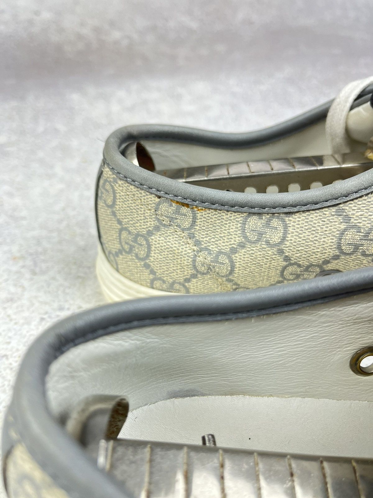 Gucci Gucci Canvas Leather Trim Embellishment Sneakers Women's 9 Size US 9 / IT 39 - 5 Thumbnail