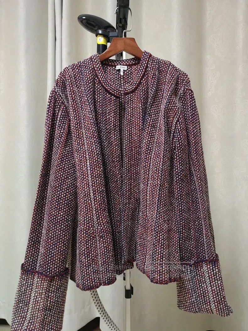 Loewe Loewe Wool Cardigan - Red, White, and Blue Color Mix - Fin Size XS / US 0-2 / IT 36-38 - 2 Thumbnail