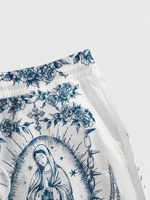 Japanese Brand Print Y2k Shorts DRIP summer Size US 36 / EU 52 - 2 Thumbnail