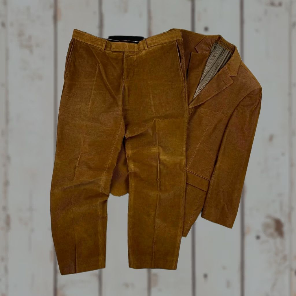 Hugo Boss VINTAGE HUGO BOSS Brown Blazer Pants 2 Piece Suit Men Size L Size 42R - 1 Thumbnail