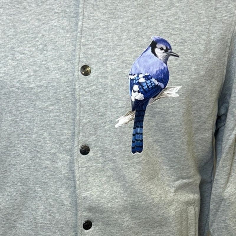 Champion New Champion Mens Small Hand Printed Blue Jay Bomber Jacket Size US S / EU 44-46 / 1 - 2 Thumbnail
