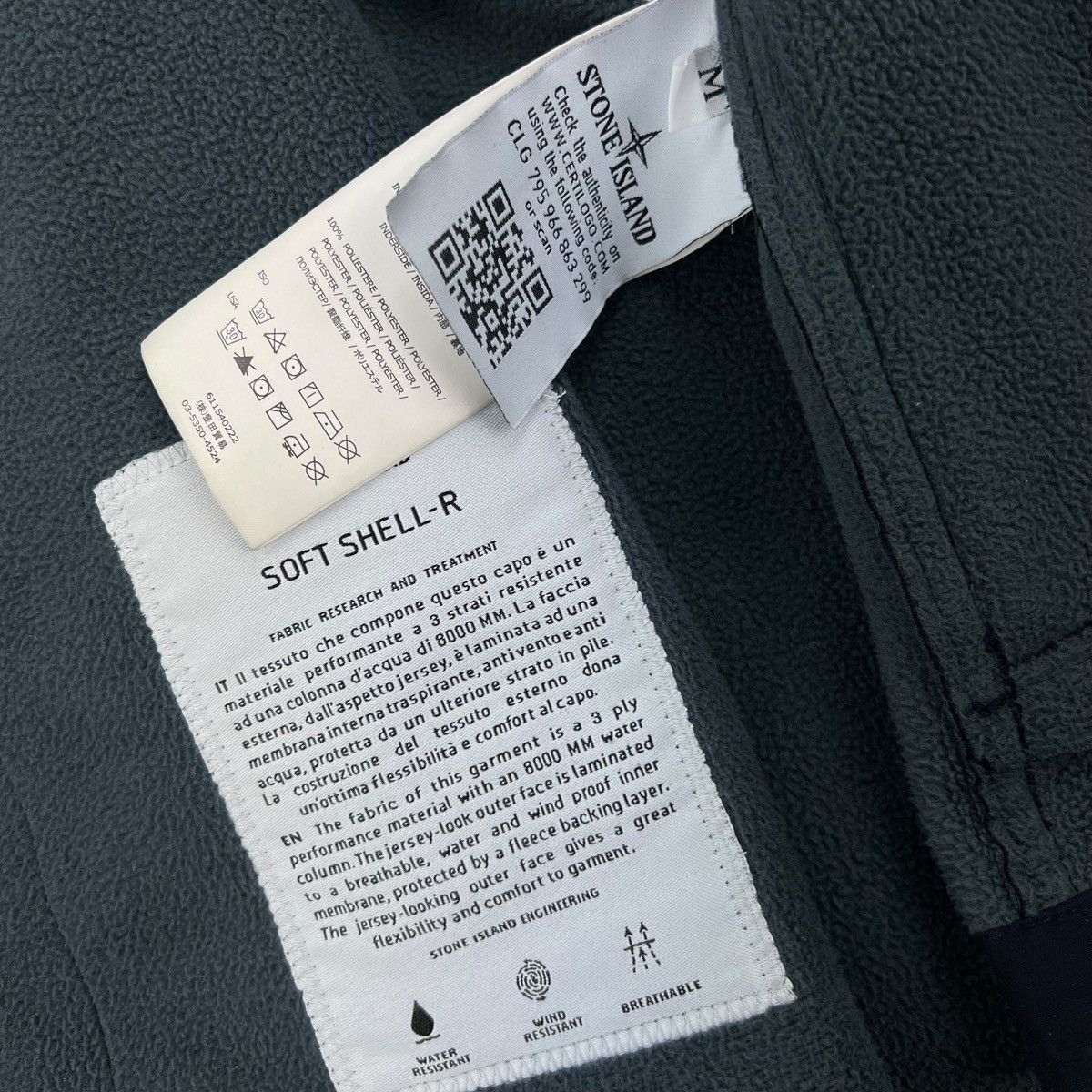 Stone Island Stone Island Navy Soft Shell-R Jacket Size US M / EU 48-50 / 2 - 6 Thumbnail
