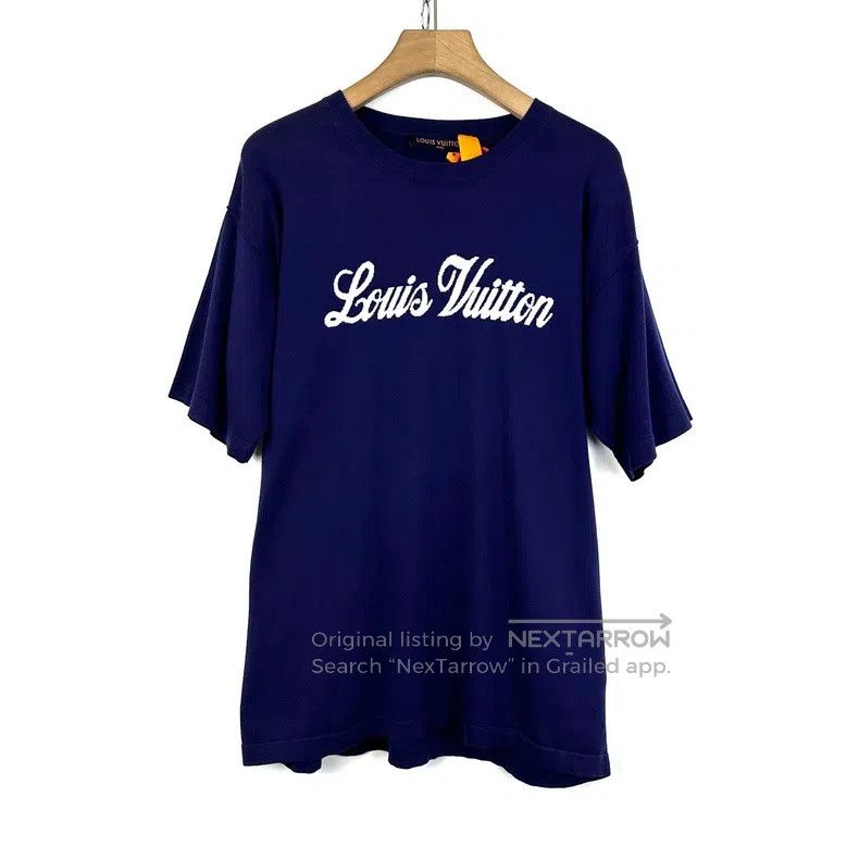 Louis Vuitton Louis Vuitton Embroidered logo art lettering white and blu Size US L / EU 52-54 / 3 - 1 Thumbnail